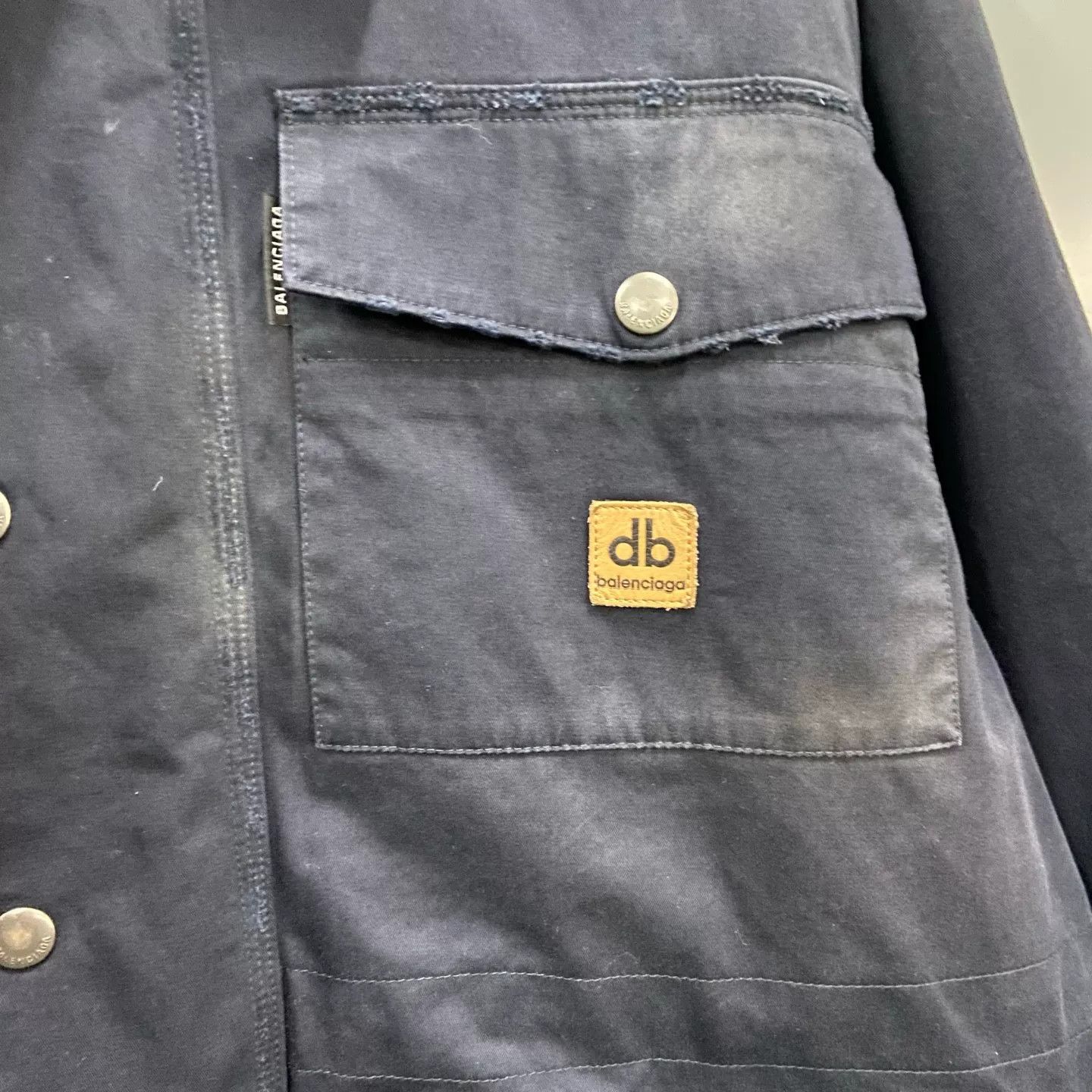 Balenciaga Balenciaga Distressed Hooded Four-Pocket Jacket Size 2 Size US M / EU 48-50 / 2 - 4 Thumbnail
