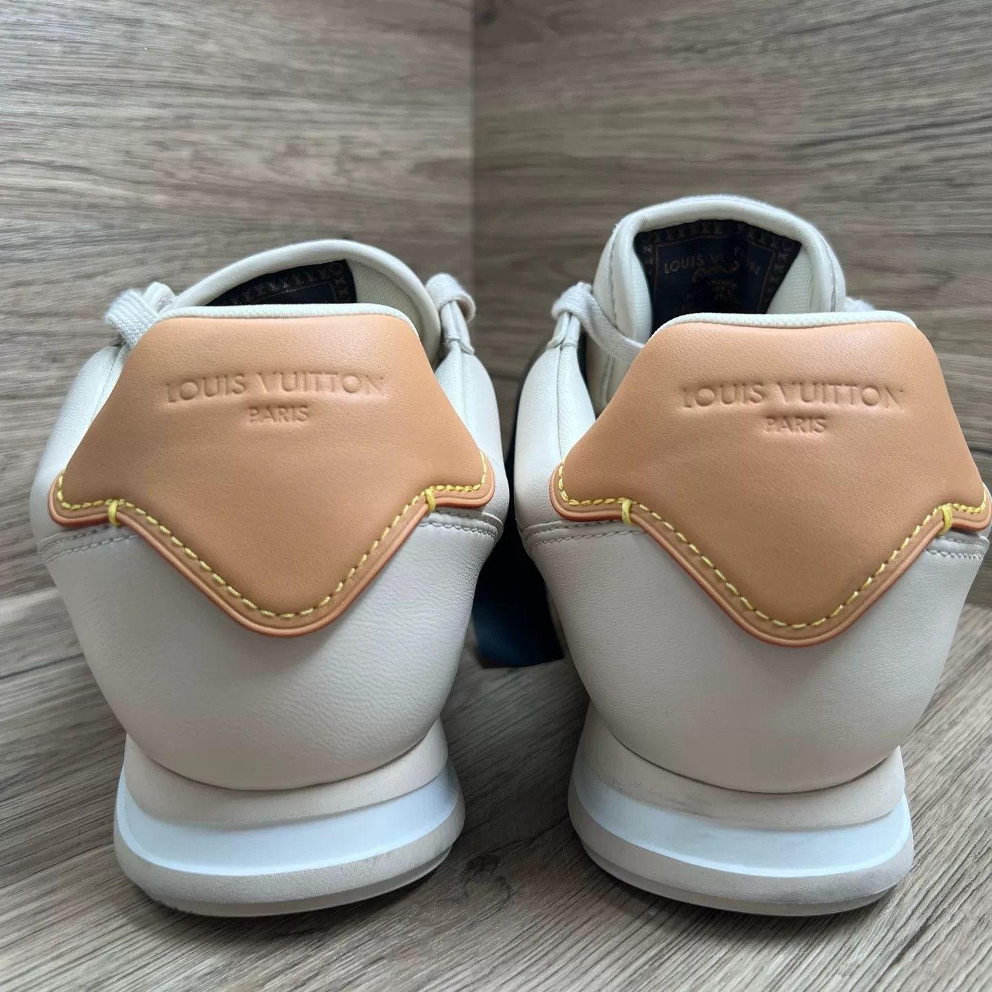 Louis Vuitton Louis Vuitton x NIGO Beige Leather Sneakers 11 Size US 11 / EU 44 - 6 Thumbnail