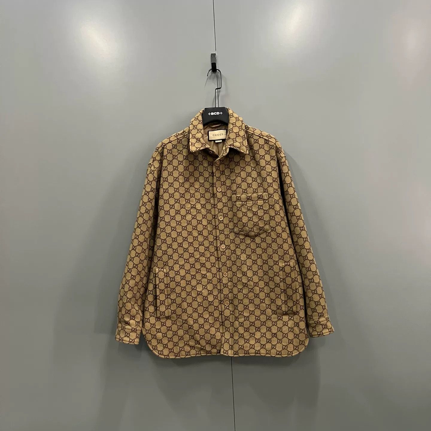 Gucci Gucci GG Monogram Wool Padded Shirt Jacket 48 Size US M / EU 48-50 / 2 - 2 Thumbnail