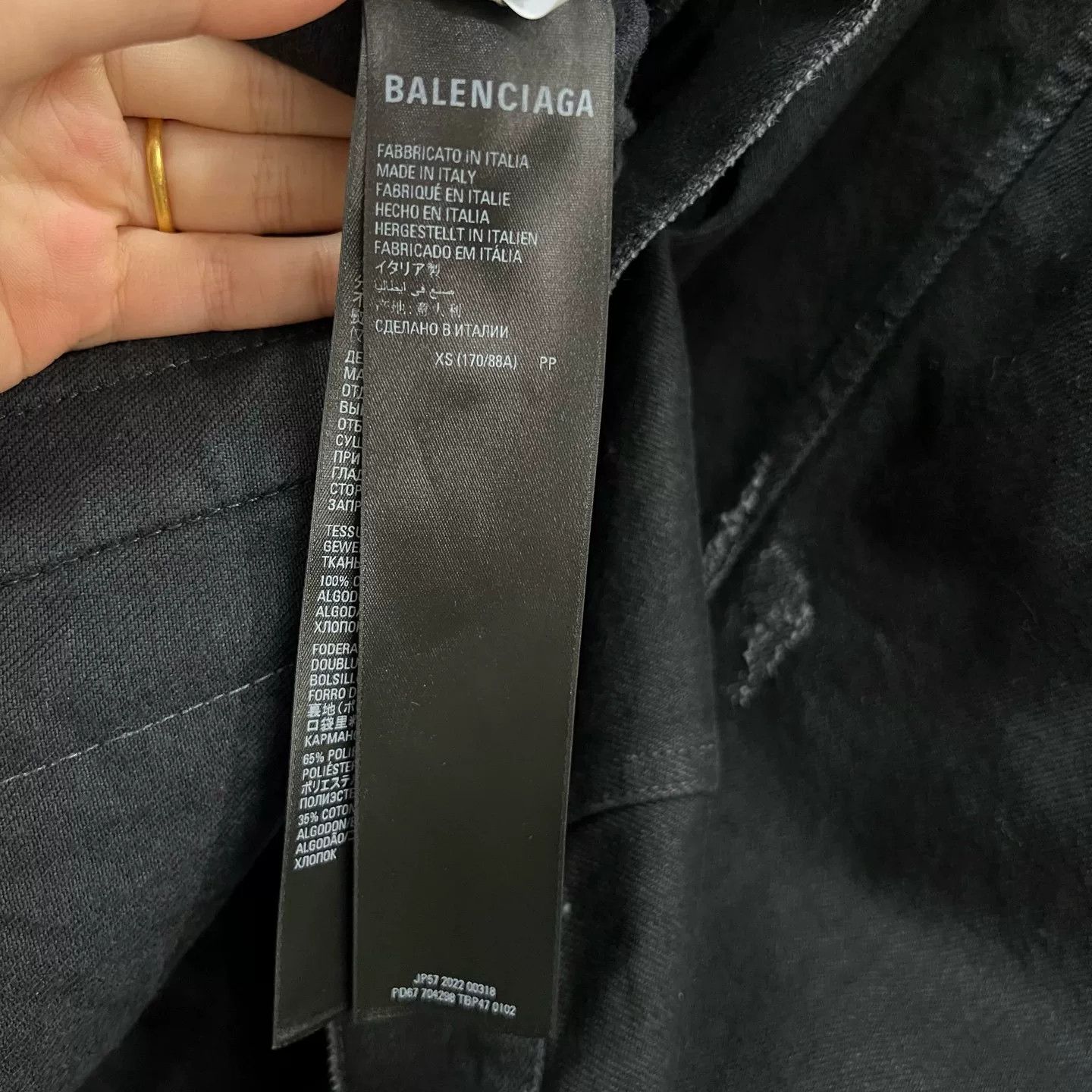 Balenciaga Balenciaga Embroidered Logo Denim Jacket XS Size US XS / EU 42 / 0 - 6 Thumbnail