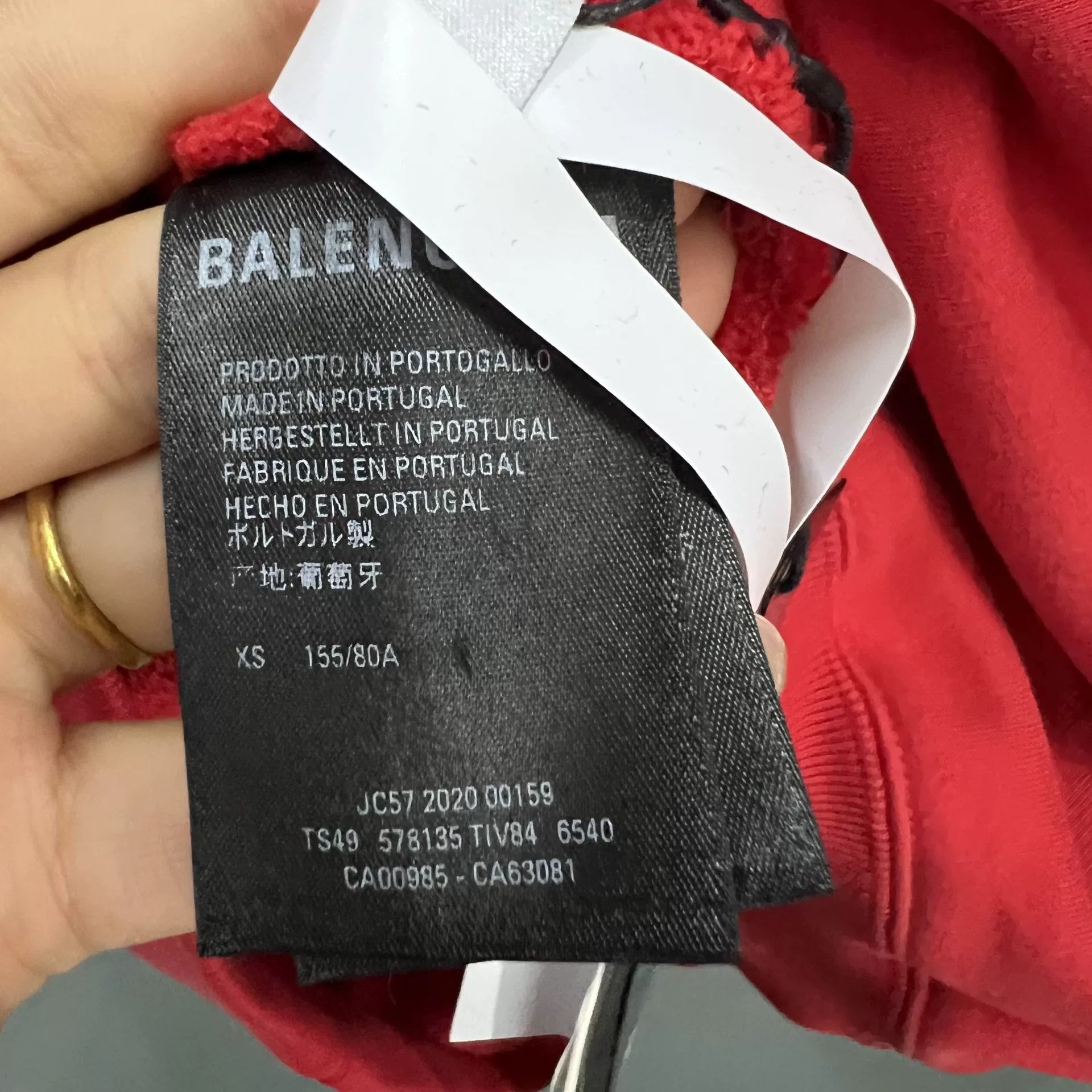 Balenciaga Balenciaga Red Back Logo Hoodie Size XS Size US XS / EU 42 / 0 - 5 Thumbnail