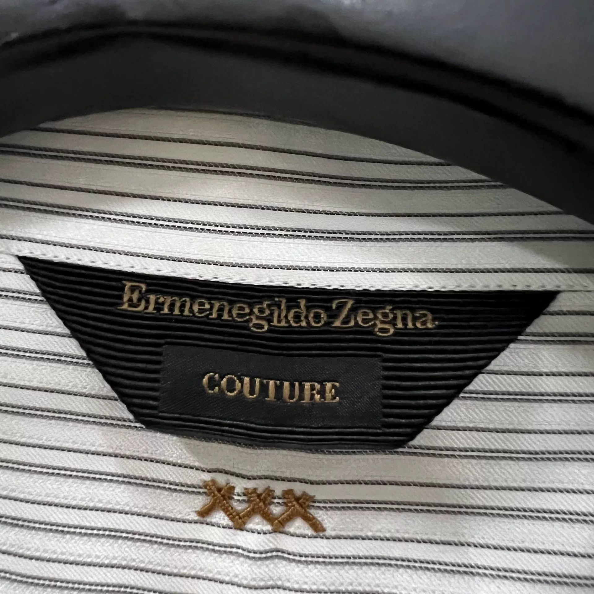 Z Zegna Ermenegildo Zegna Couture Striped Cotton Shirt Size 42 Size US L / EU 52-54 / 3 - 4 Thumbnail
