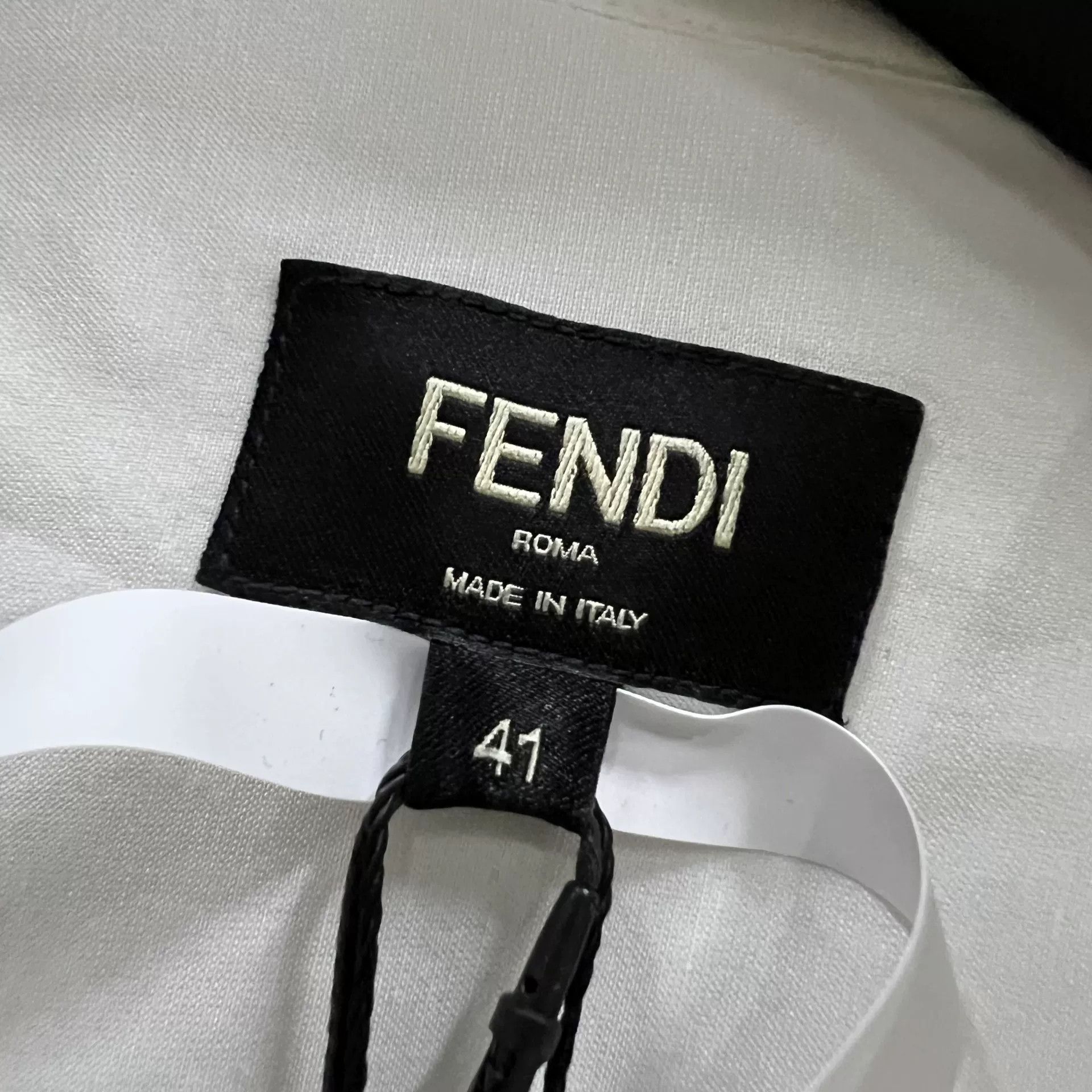 Fendi Fendi Logo Patch Cotton Silk Button Up Shirt 41 Size US L / EU 52-54 / 3 - 4 Thumbnail