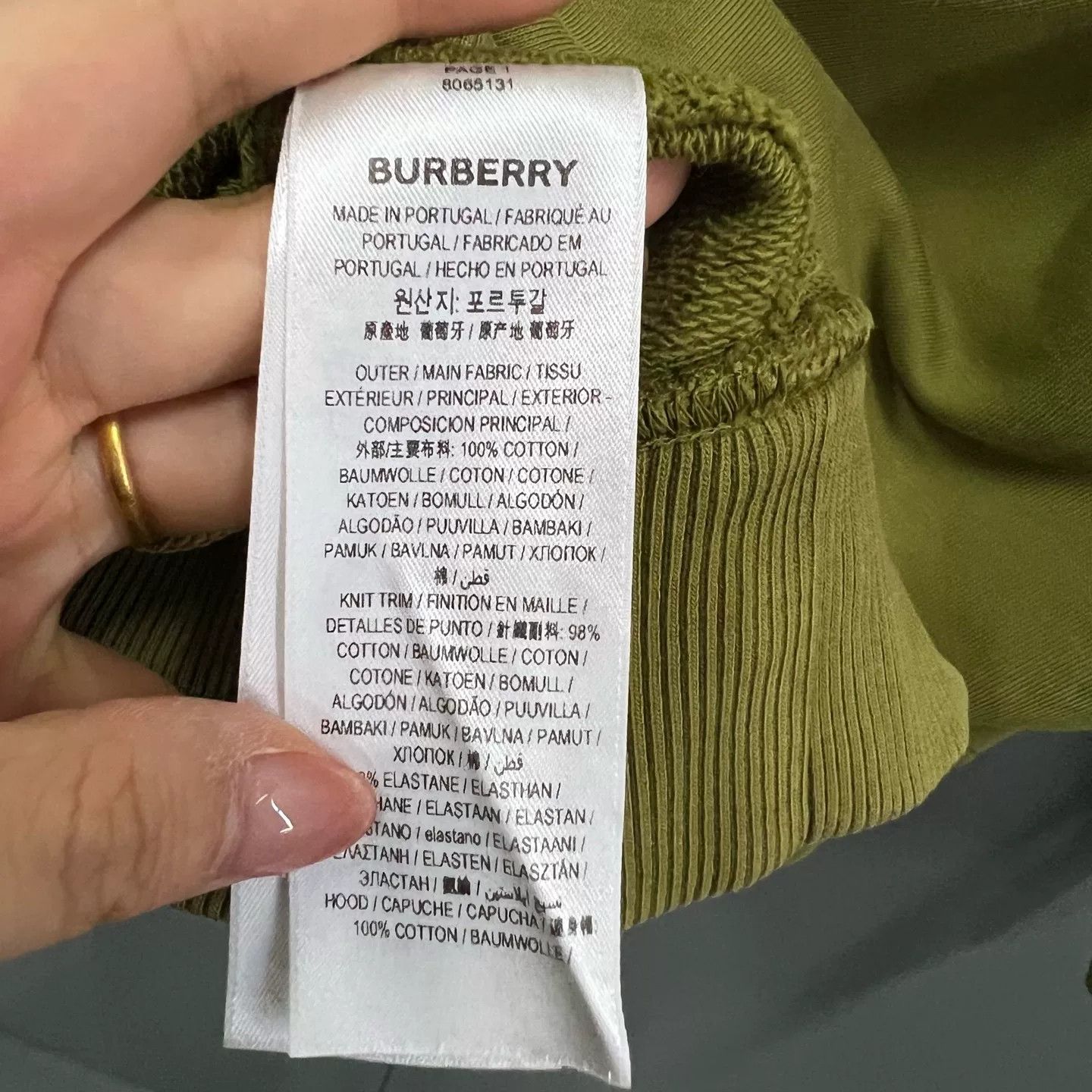 Burberry Burberry Embroidered Logo Hoodie Green Size L Size US L / EU 52-54 / 3 - 6 Thumbnail