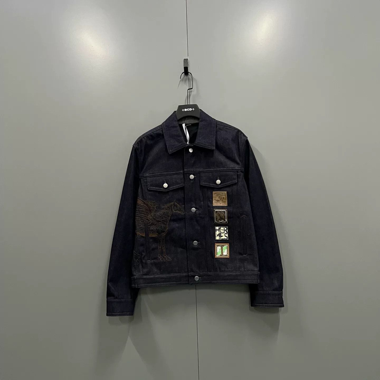 Hermes Hermes Embroidered Logo Denim Jacket 48 Size US M / EU 48-50 / 2 - 2 Thumbnail