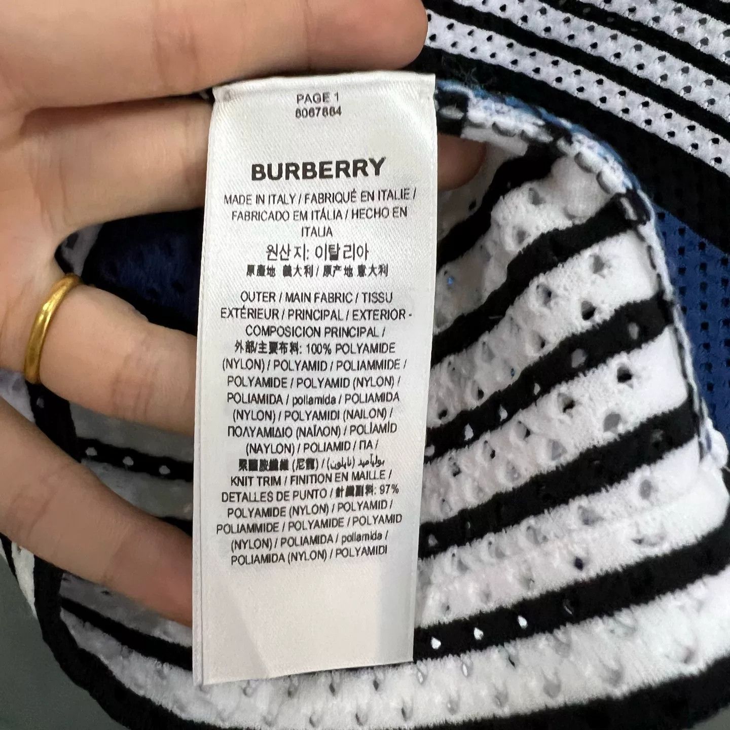 Burberry Burberry Striped Mesh T-Shirt S Size US S / EU 44-46 / 1 - 5 Thumbnail