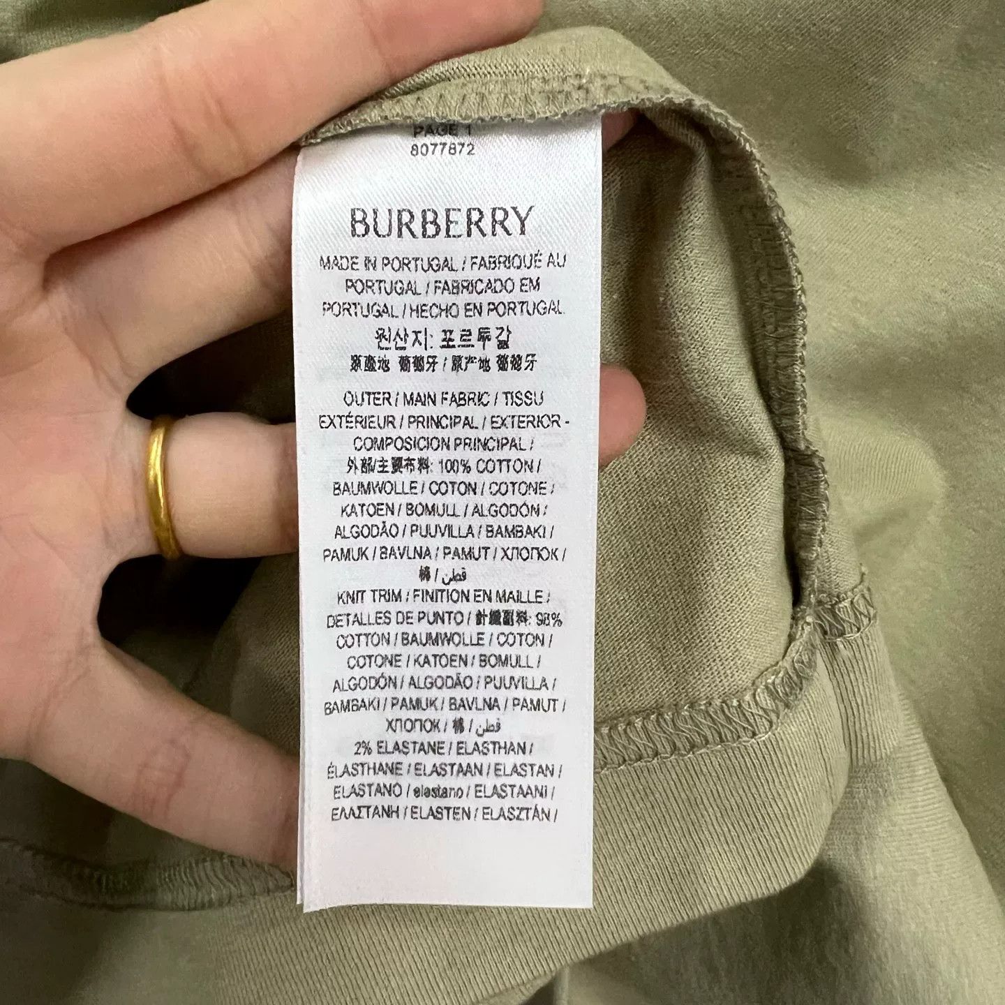 Burberry Burberry Sage Green Knight Embroidery T-Shirt XXS Size US XXS / EU 40 - 6 Thumbnail