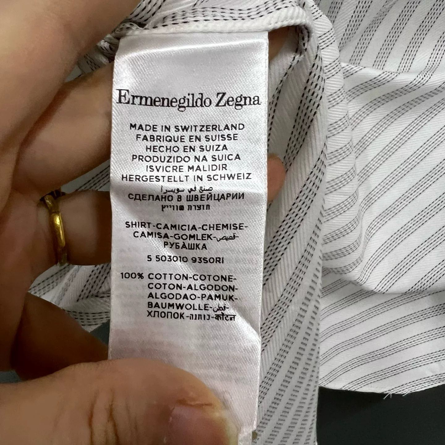 Ermenegildo Zegna Zegna Couture Striped Dress Shirt Size 40 Size US M / EU 48-50 / 2 - 5 Thumbnail