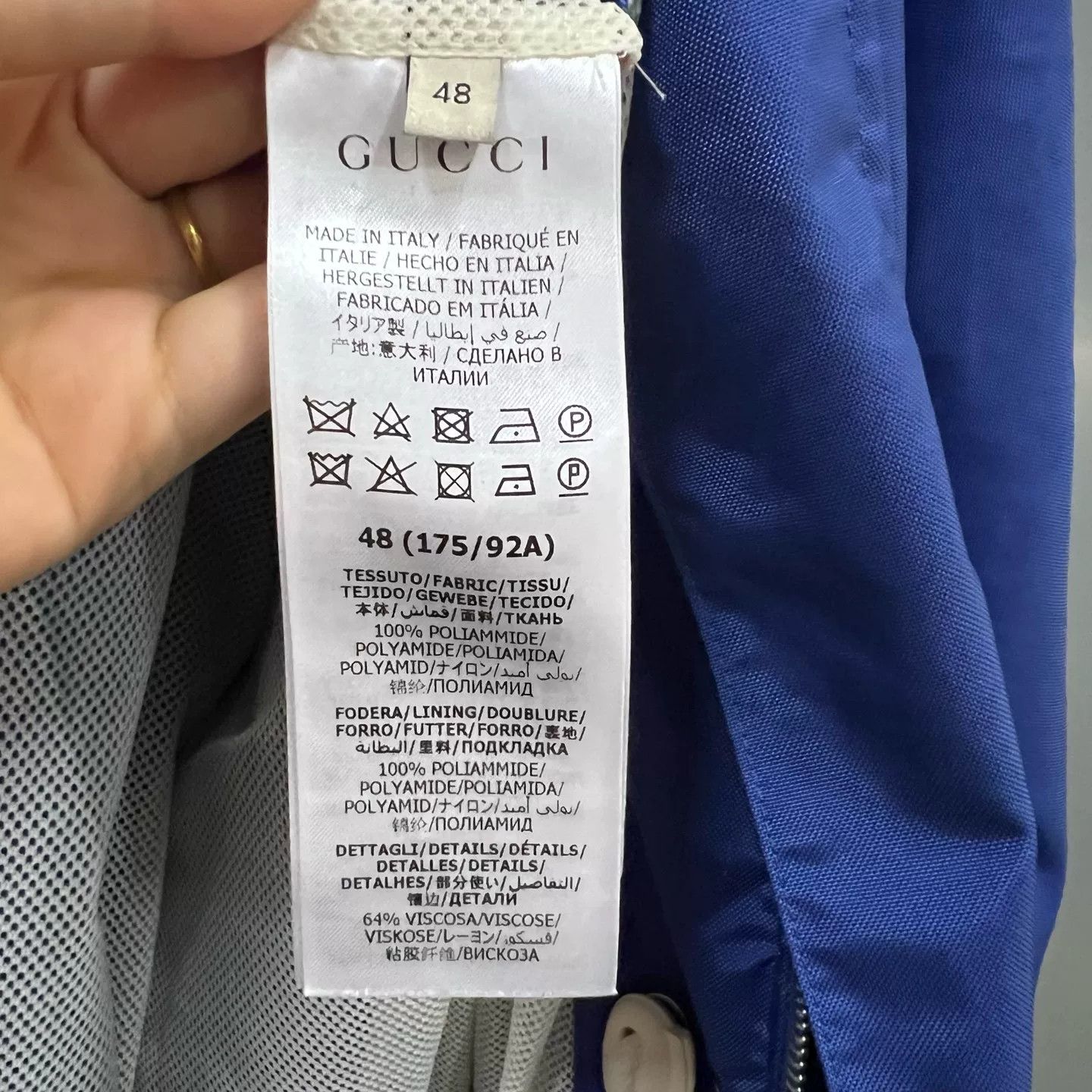 Gucci Gucci Apple Logo Nylon Windbreaker EU 48 Size US M / EU 48-50 / 2 - 5 Thumbnail