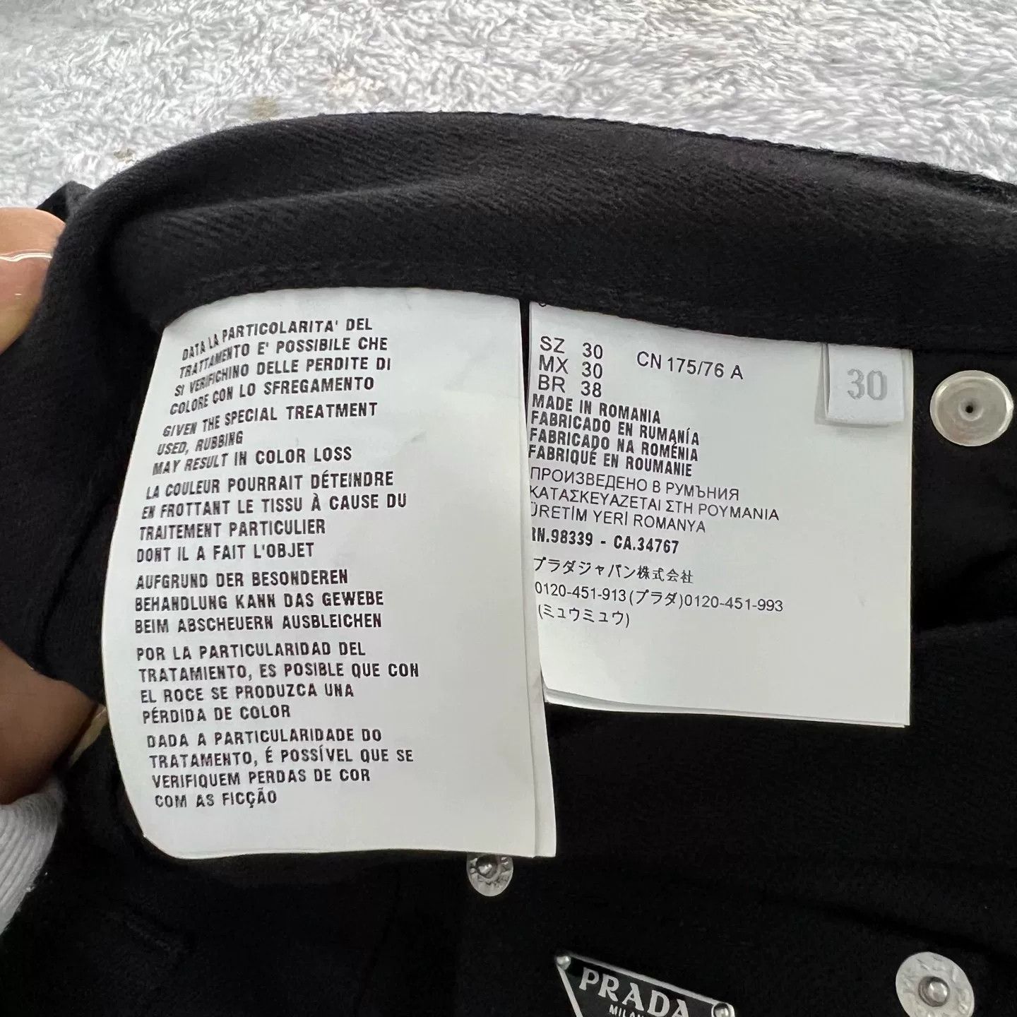Prada Prada Triangle Logo Black Denim Jeans 30 Size US 30 / EU 46 - 5 Thumbnail