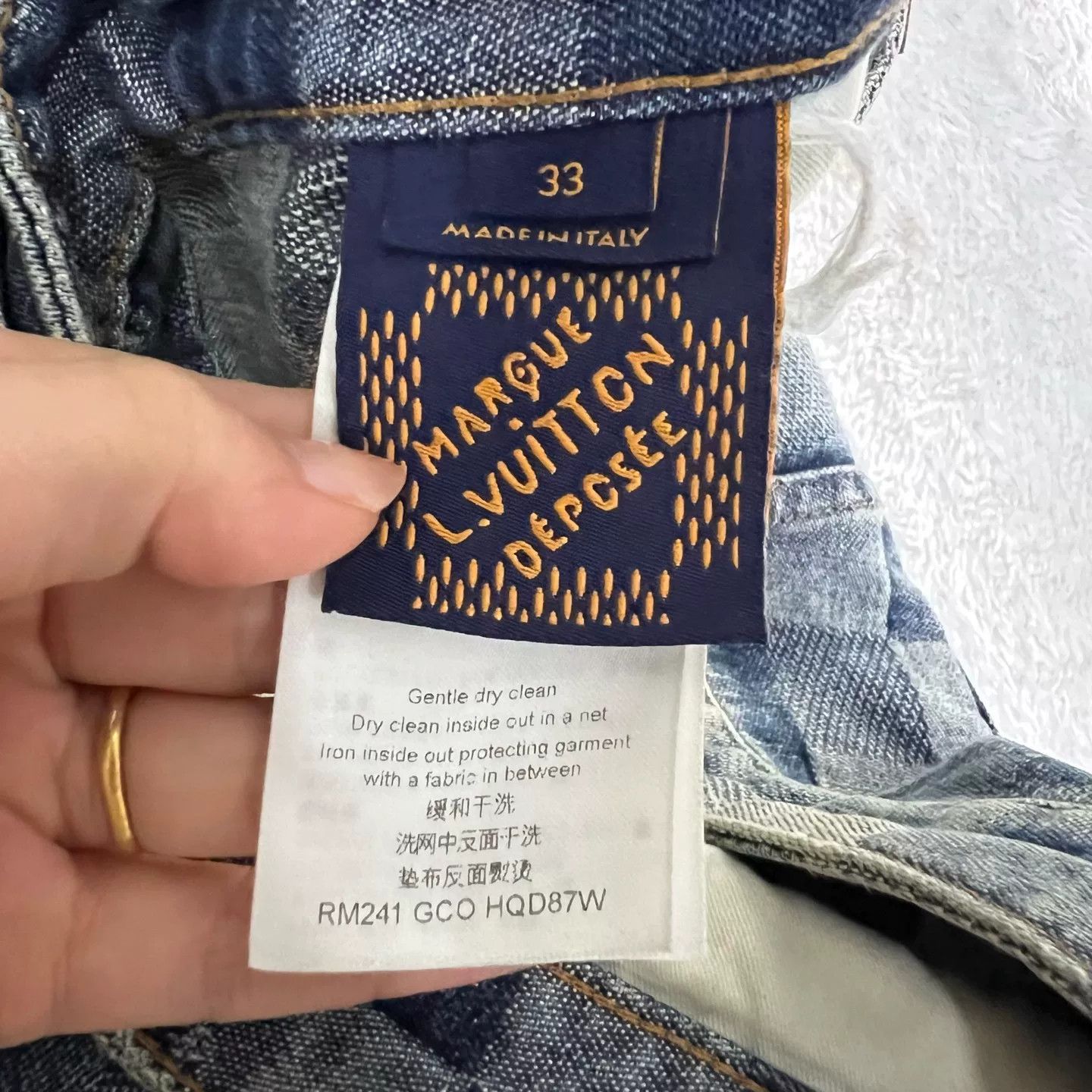 Louis Vuitton Louis Vuitton Pharrell Damier Mosaic Denim Pants 33 Size US 33 - 5 Thumbnail