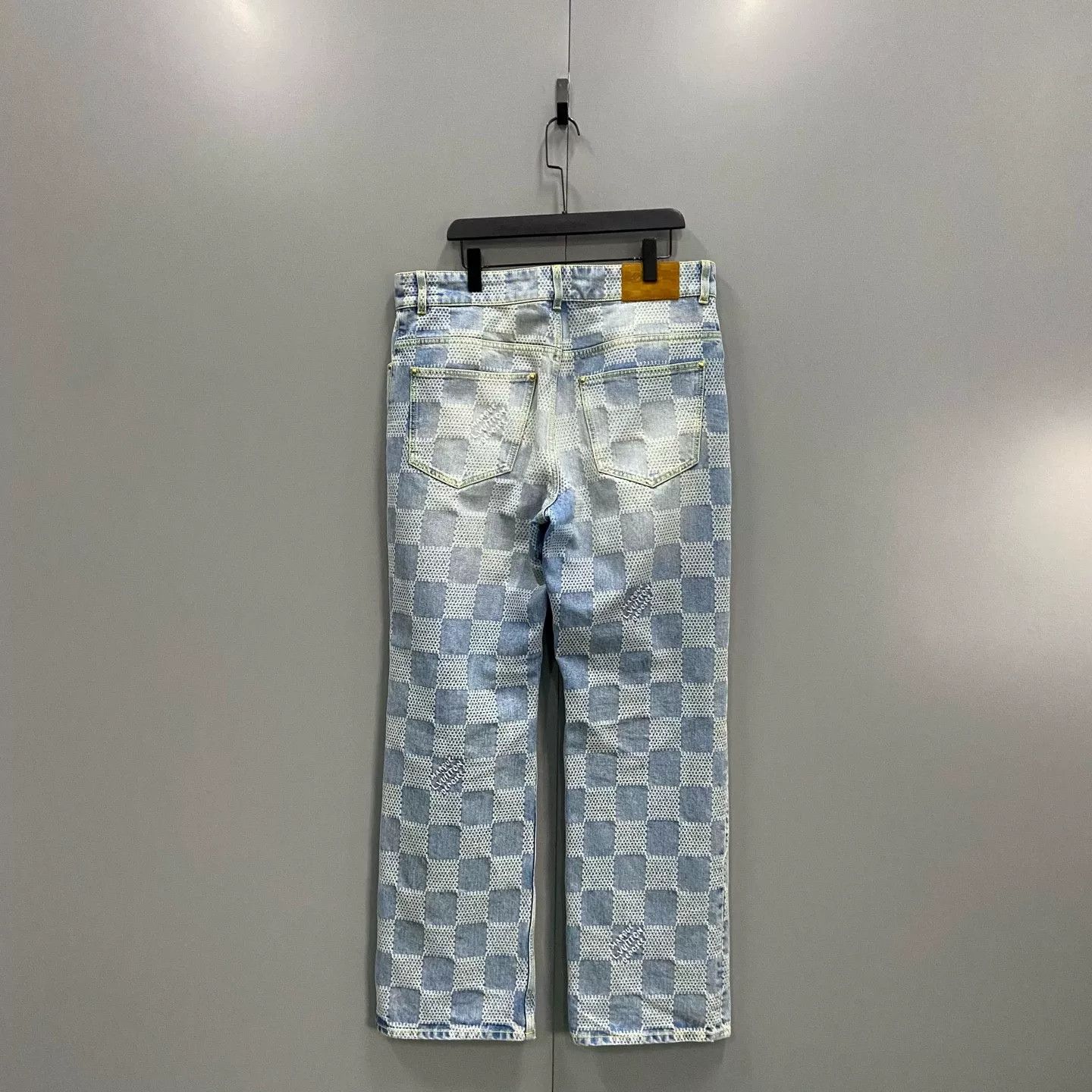 Louis Vuitton Louis Vuitton Damier Pattern Denim Jeans 34 Size US 34 / EU 50 - 3 Thumbnail