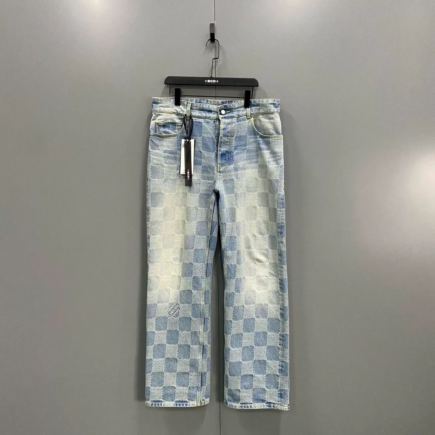 Louis Vuitton Louis Vuitton Damier Pattern Denim Jeans 34 Size US 34 / EU 50 - 2 Thumbnail
