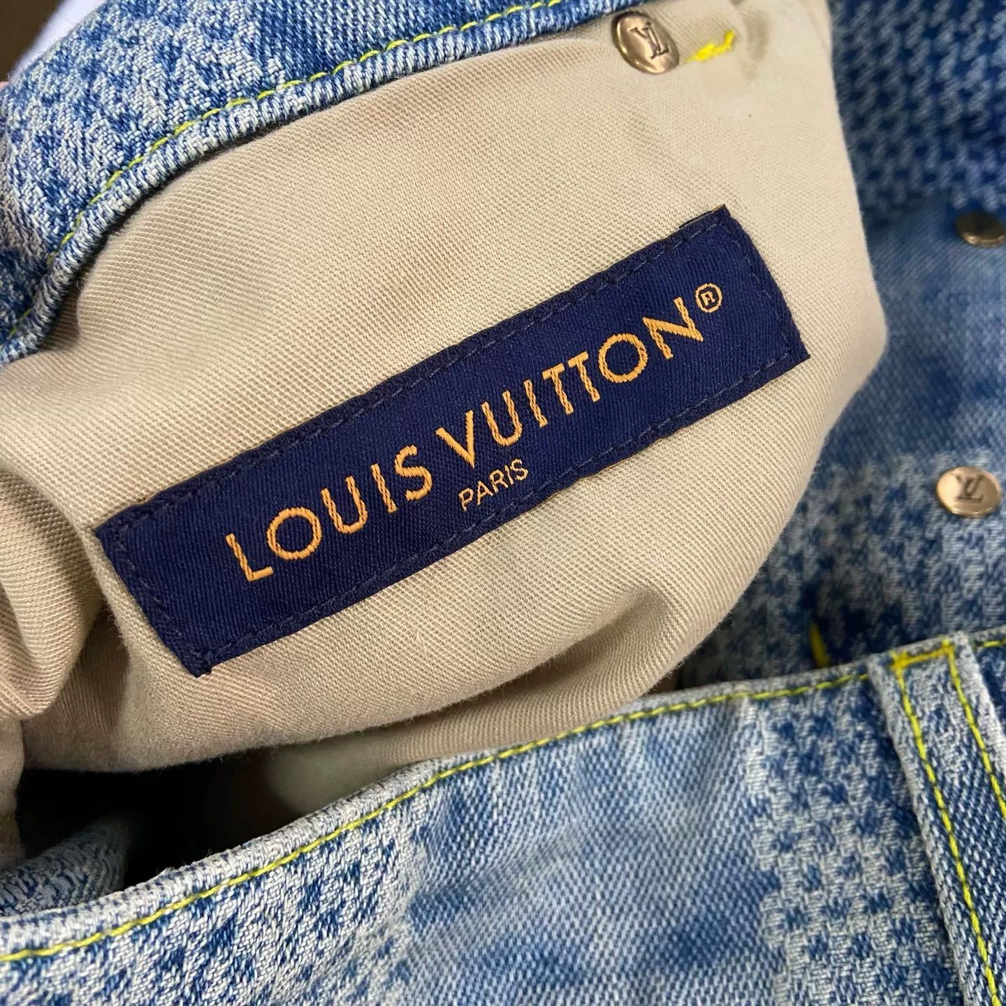 Louis Vuitton Louis Vuitton Damier Pattern Denim Jeans 34 Size US 34 / EU 50 - 4 Thumbnail