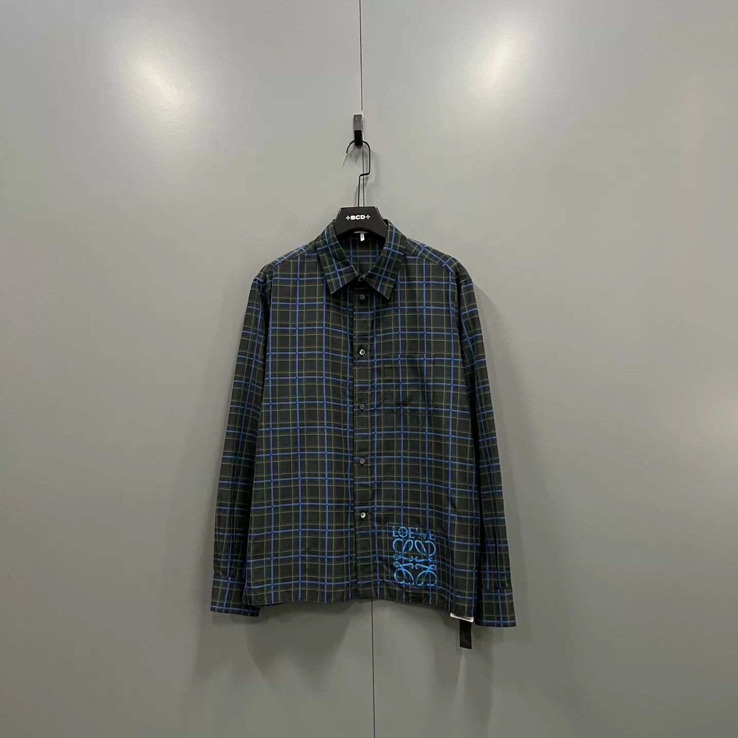 Loewe Loewe Plaid Silk Blend Button Up Shirt 41 Size US L / EU 52-54 / 3 - 2 Thumbnail
