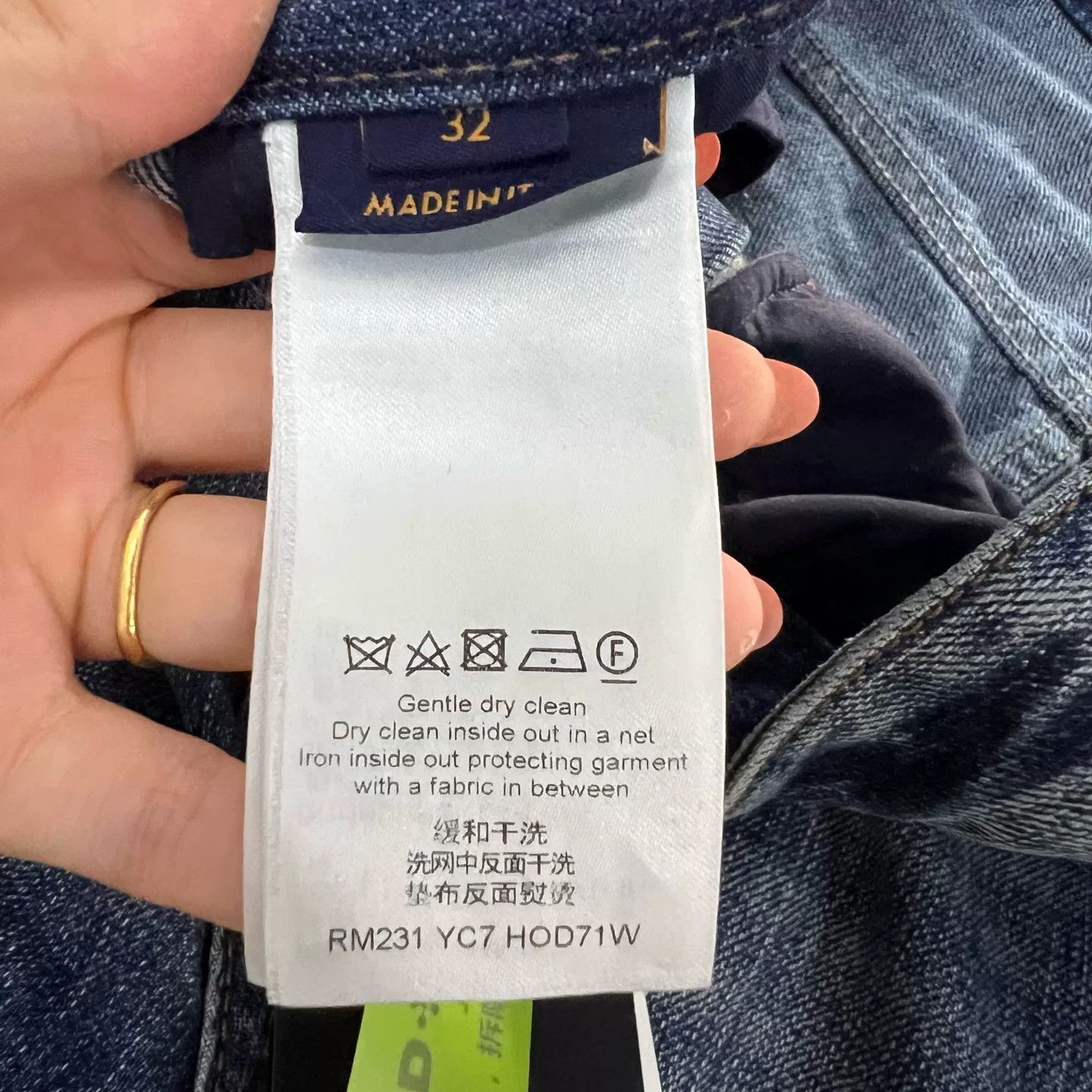 Louis Vuitton Louis Vuitton Wave Seam Washed Denim Jeans 32 Size US 32 / EU 48 - 5 Thumbnail