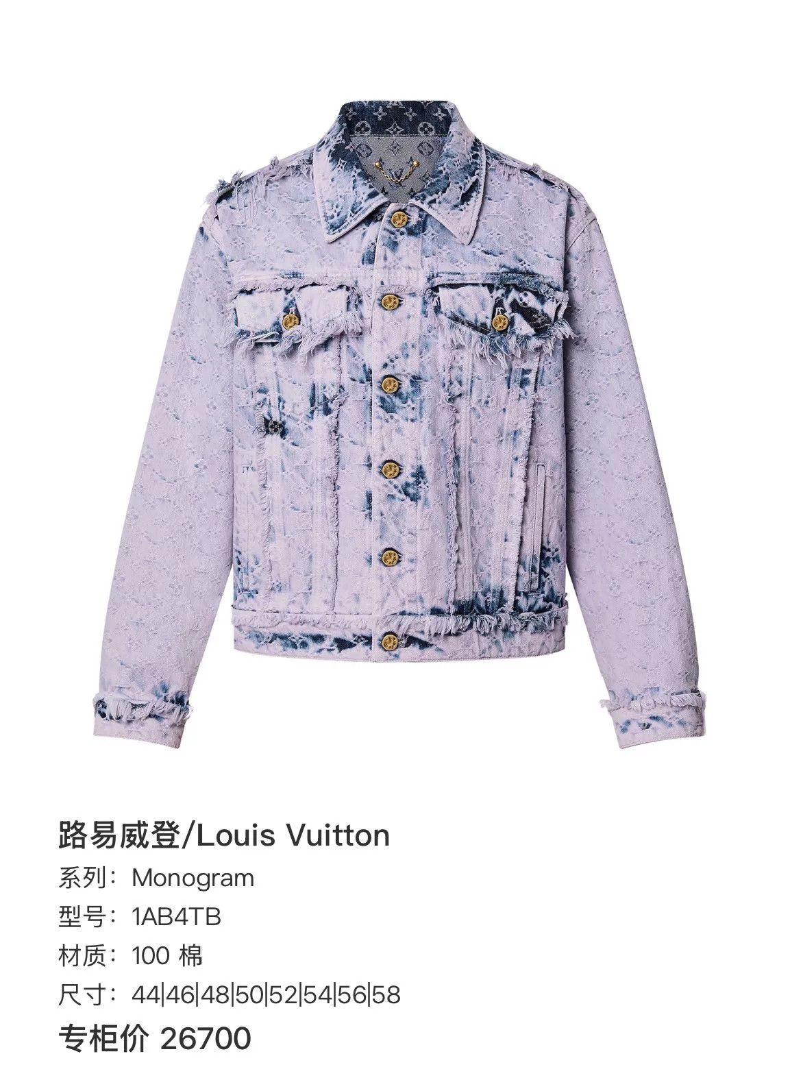 Louis Vuitton Louis Vuitton Monogram Distressed Denim Jacket 50 Size US M / EU 48-50 / 2 - 8 Thumbnail