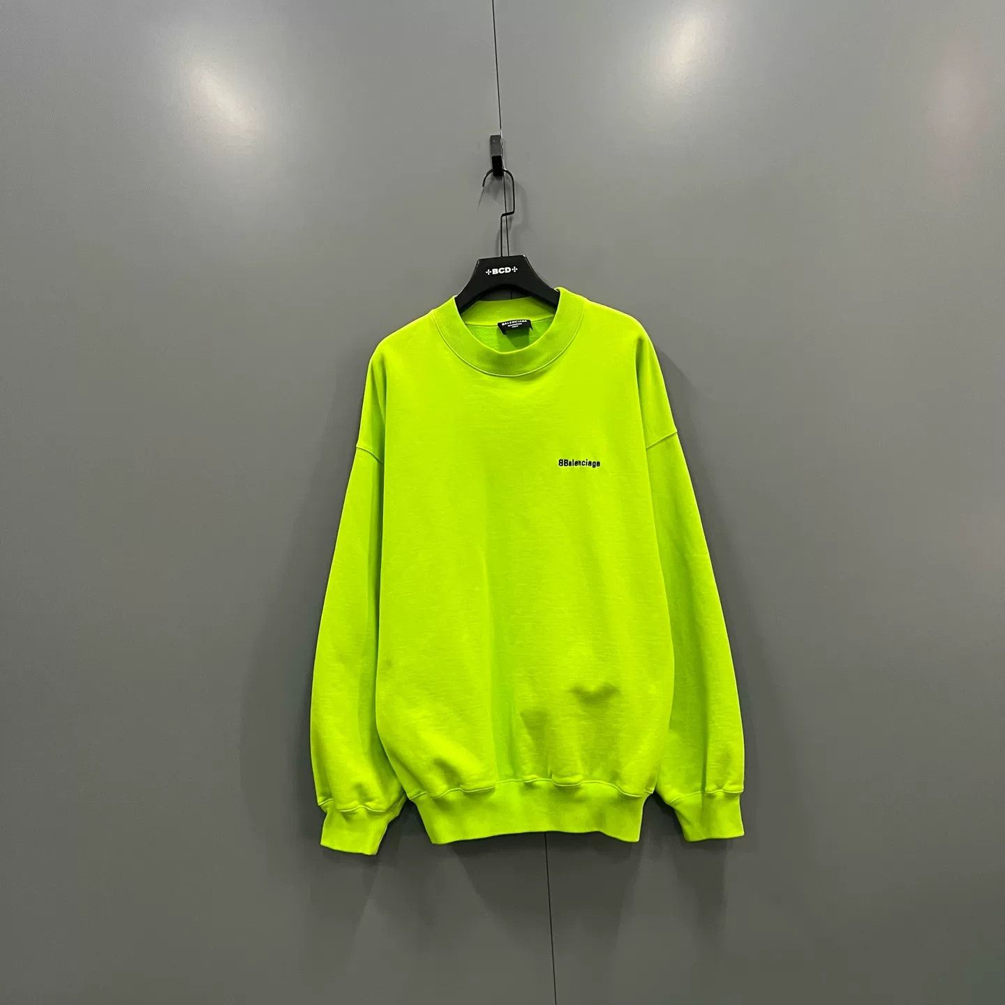 Balenciaga Balenciaga Neon Green Logo Sweatshirt S Size US S / EU 44-46 / 1 - 2 Thumbnail