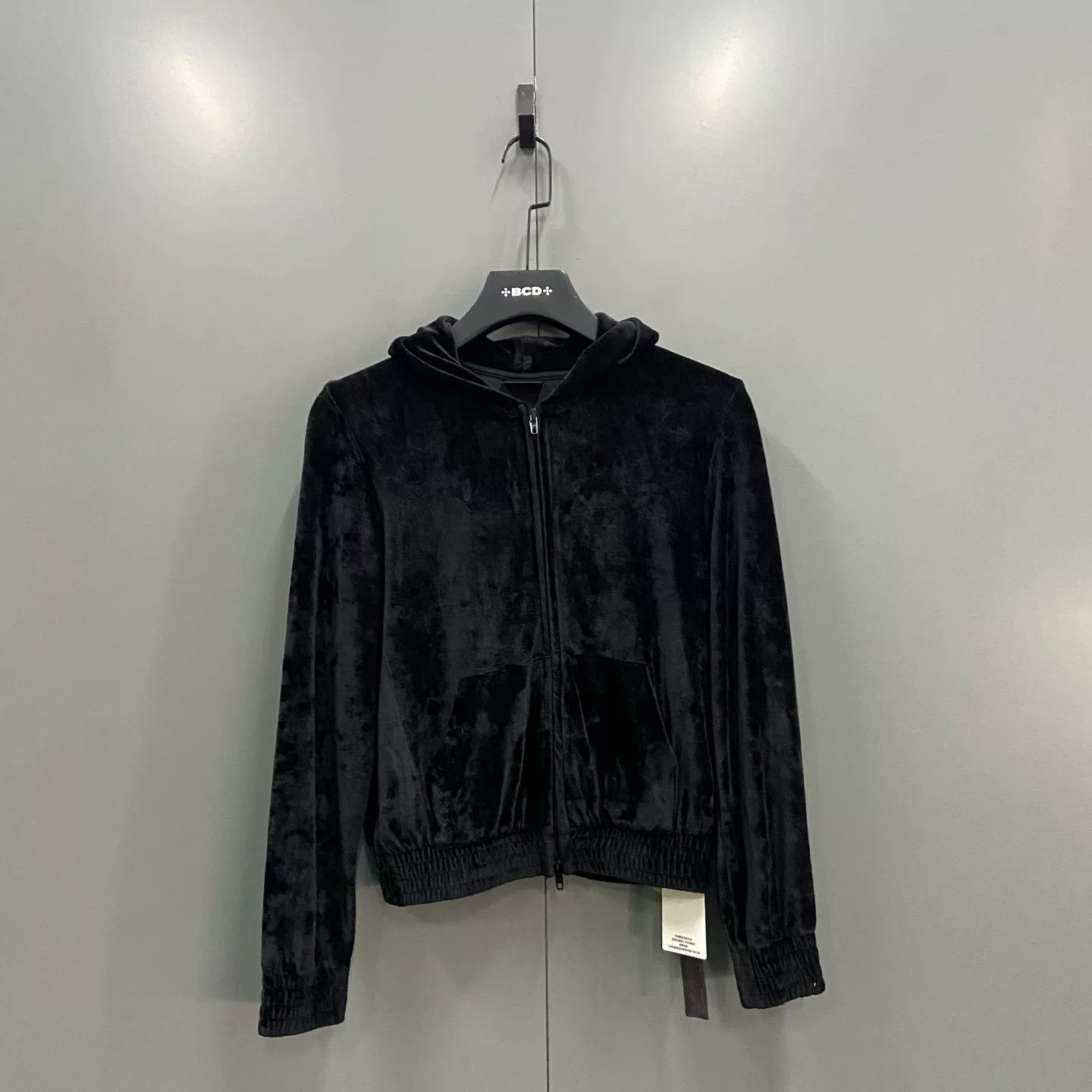 Balenciaga Balenciaga Rhinestone Logo Velvet Hoodie 36 Size XS / US 0-2 / IT 36-38 - 2 Thumbnail