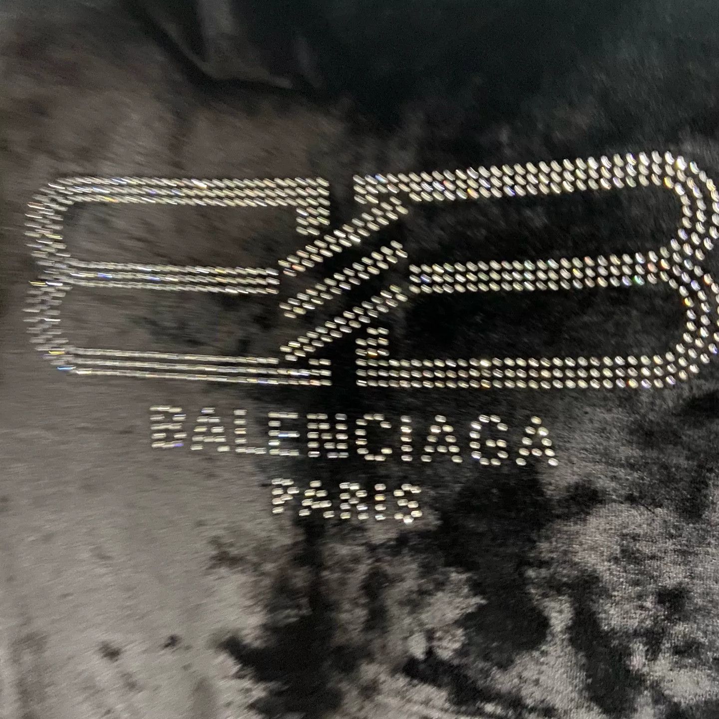 Balenciaga Balenciaga Rhinestone Logo Velvet Hoodie 36 Size XS / US 0-2 / IT 36-38 - 4 Thumbnail