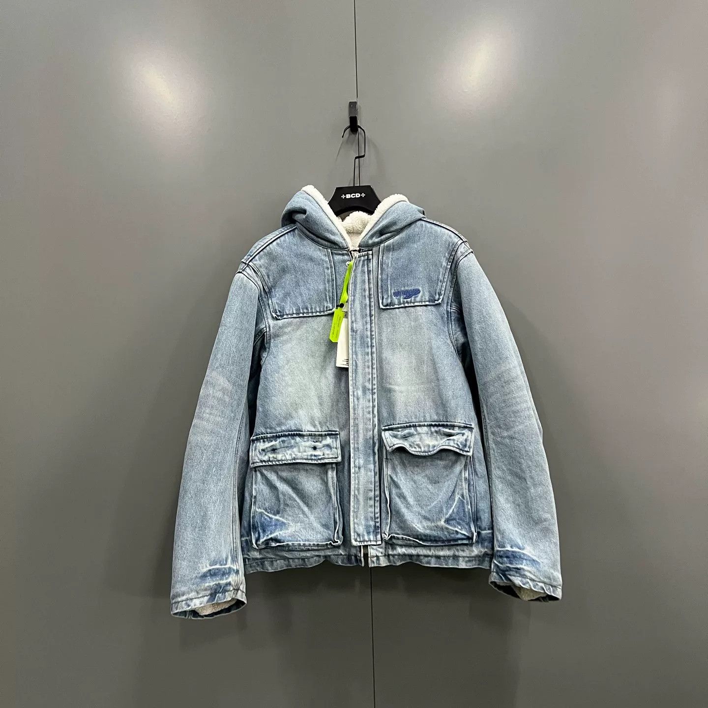 WE11DONE WE11DONE Washed Hooded Sherpa Denim Jacket XS Size US XS / EU 42 / 0 - 2 Thumbnail