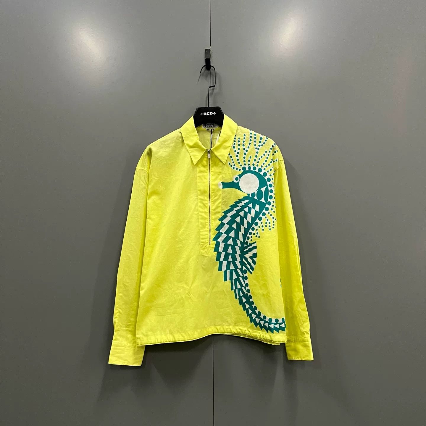 Hermes Hermes Seahorse Print Half-Zip Shirt EU 40 Size US M / EU 48-50 / 2 - 2 Thumbnail