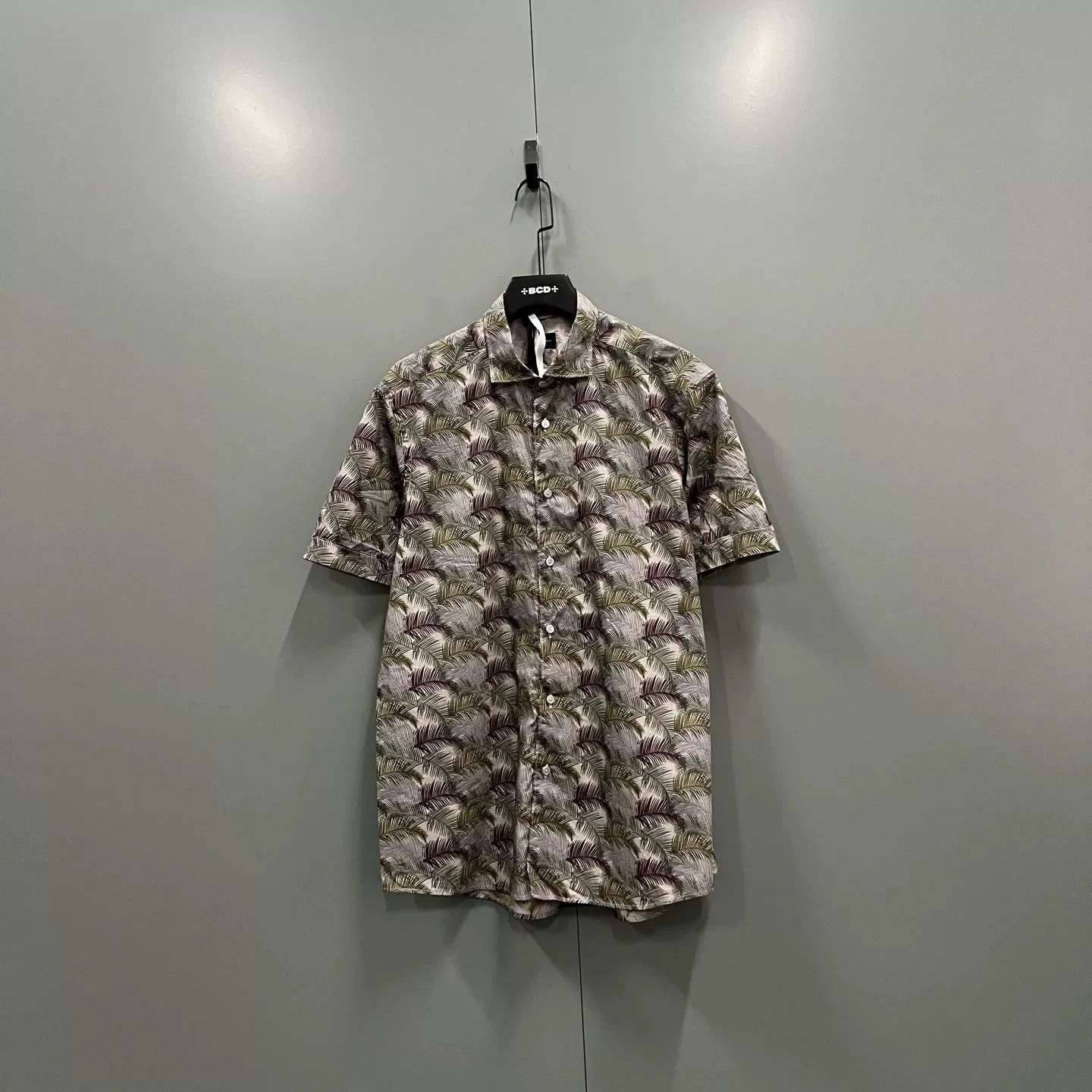 Z Zegna Zegna Palm Leaf Print Short Sleeve Shirt XS Size US XS / EU 42 / 0 - 2 Thumbnail