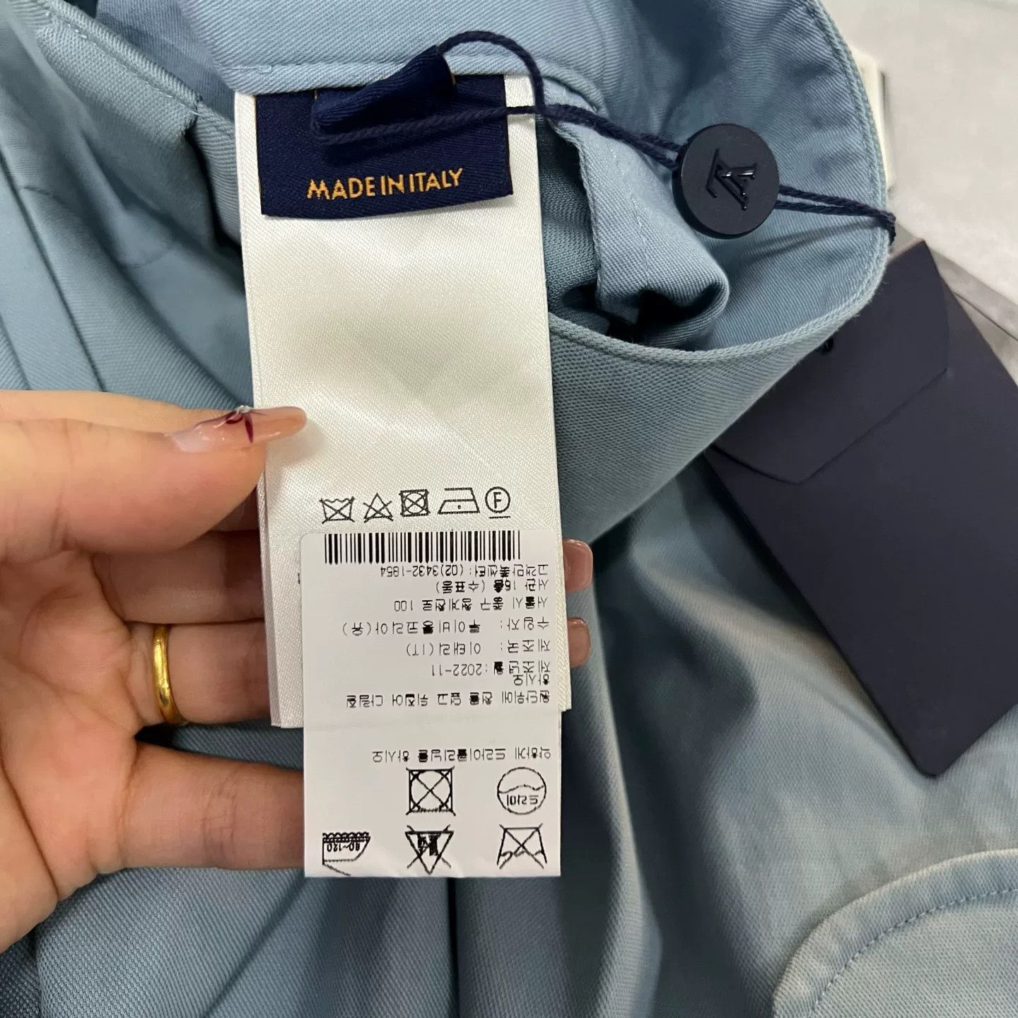 Louis Vuitton Louis Vuitton Blue Logo Embroidered Cargo Pants 40 Size US 33 - 5 Thumbnail