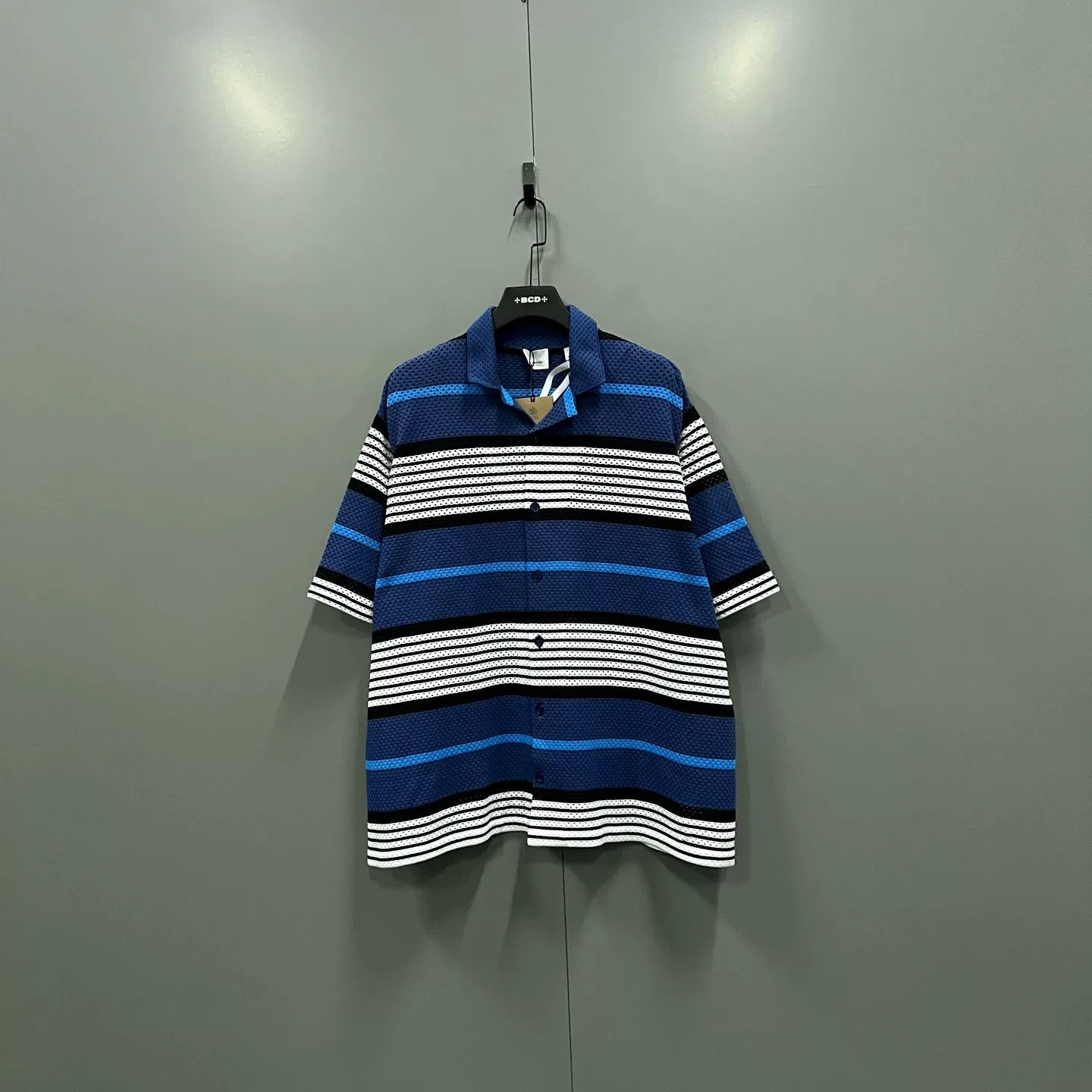 Burberry Burberry Striped Mesh Short Sleeve Shirt XS Size US XS / EU 42 / 0 - 2 Thumbnail