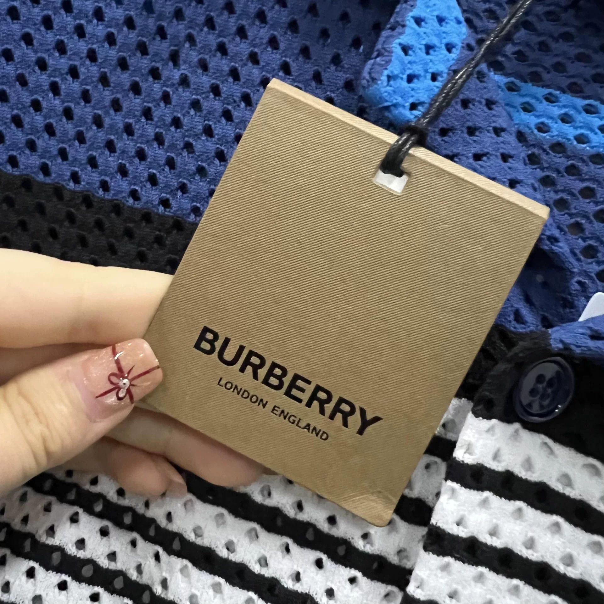 Burberry Burberry Striped Mesh Short Sleeve Shirt XS Size US XS / EU 42 / 0 - 6 Thumbnail