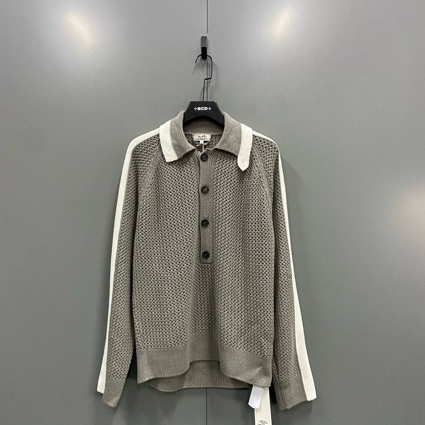 Hermes Hermes Cotton Cashmere Knit Polo XL Size US XL / EU 56 / 4 - 2 Thumbnail