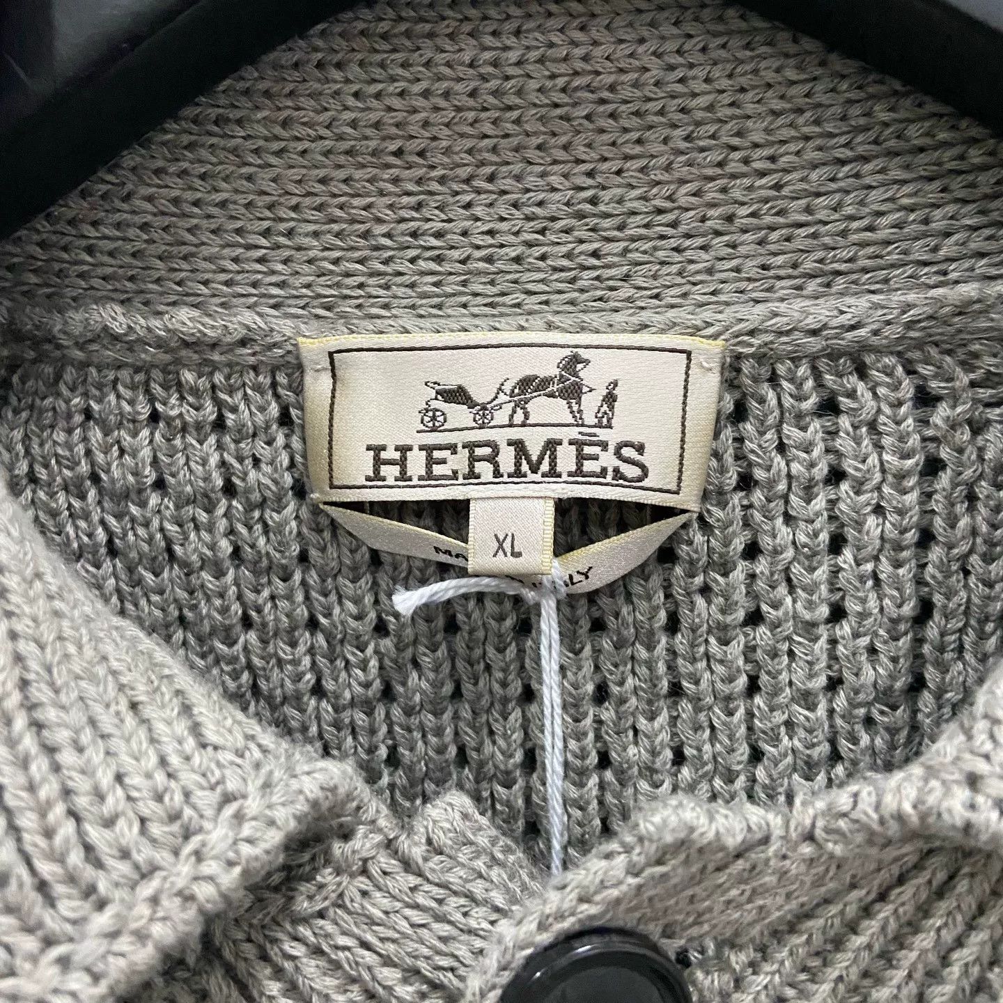 Hermes Hermes Cotton Cashmere Knit Polo XL Size US XL / EU 56 / 4 - 4 Thumbnail