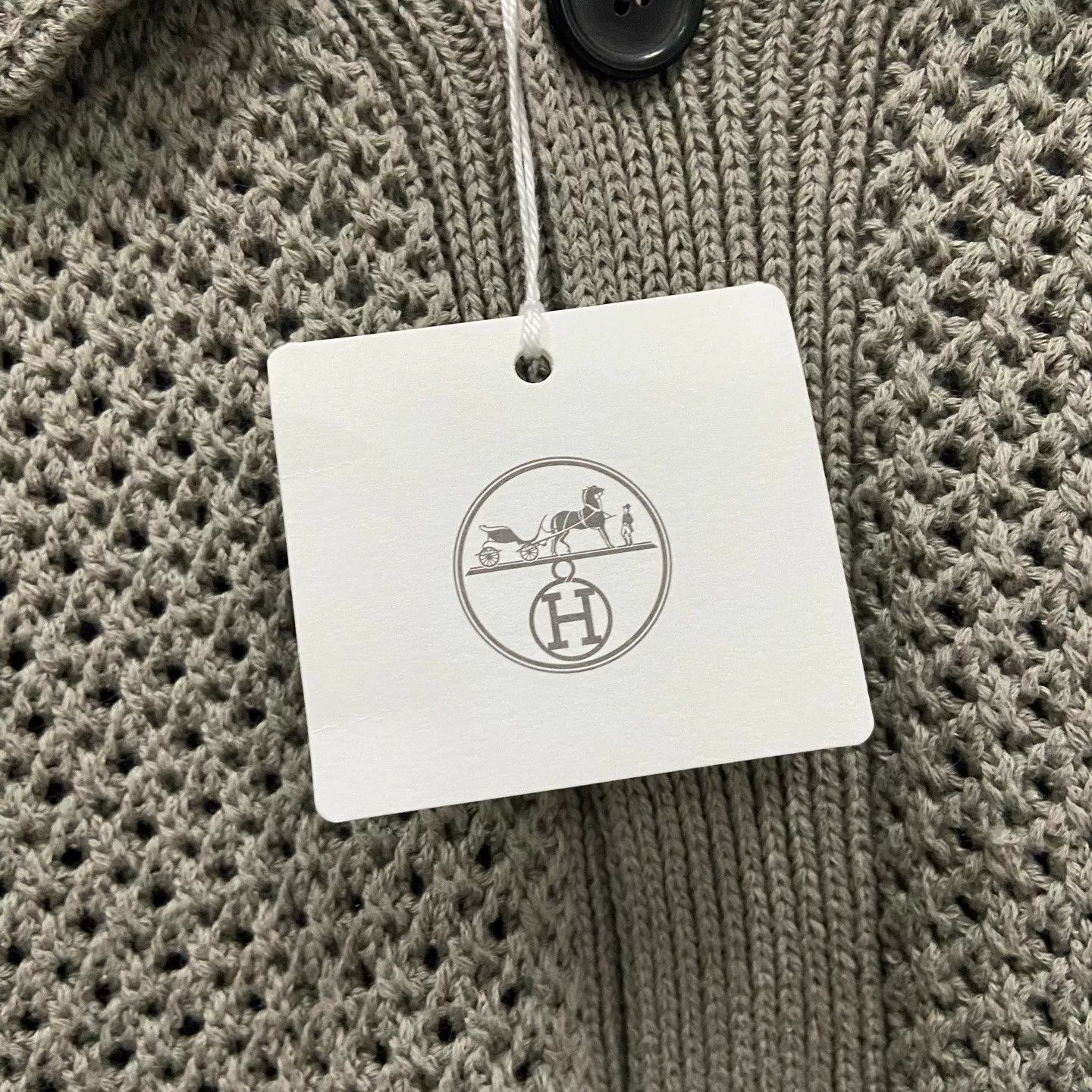Hermes Hermes Cotton Cashmere Knit Polo XL Size US XL / EU 56 / 4 - 5 Thumbnail