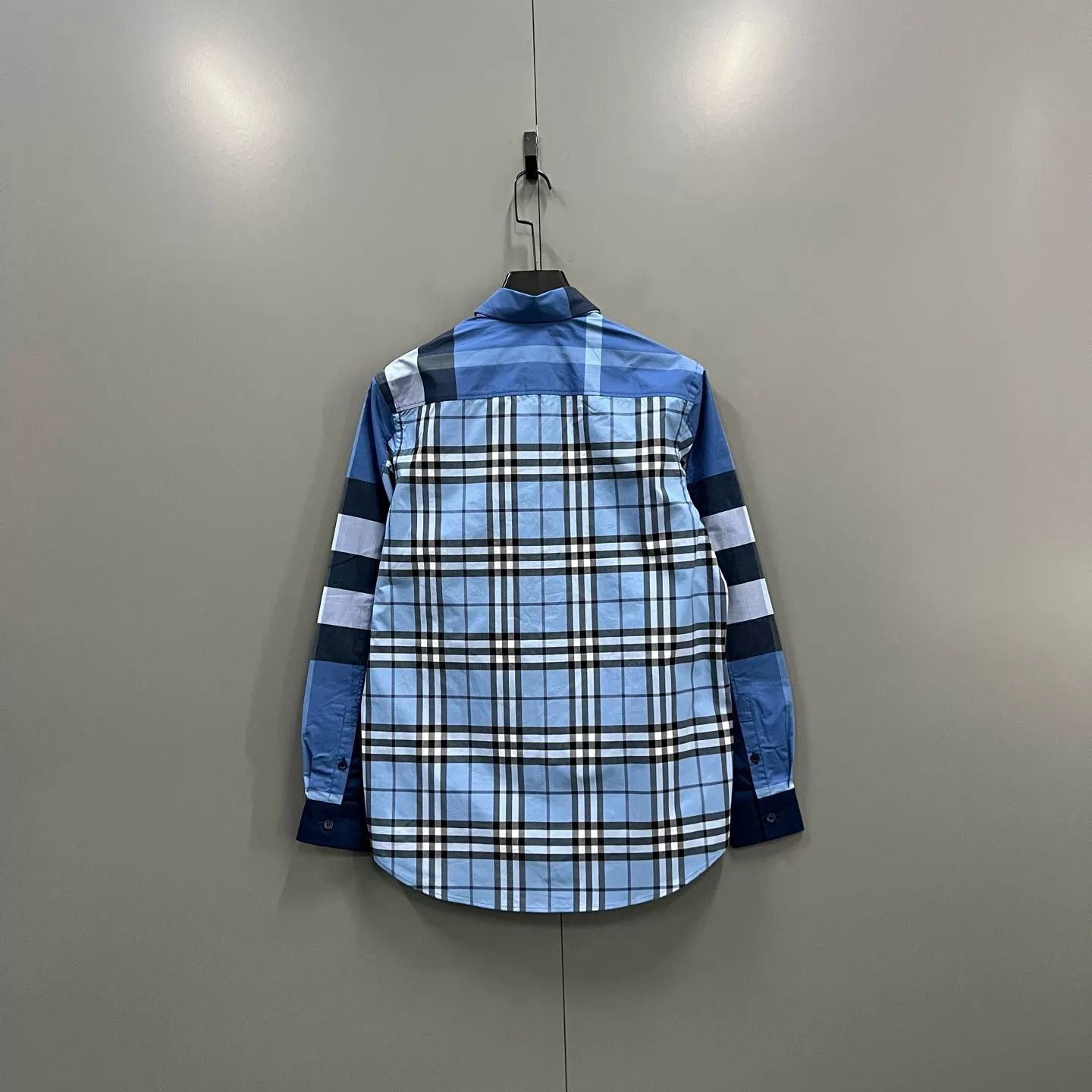 Burberry Burberry Blue Check Patchwork Shirt US XS Size US XS / EU 42 / 0 - 3 Thumbnail