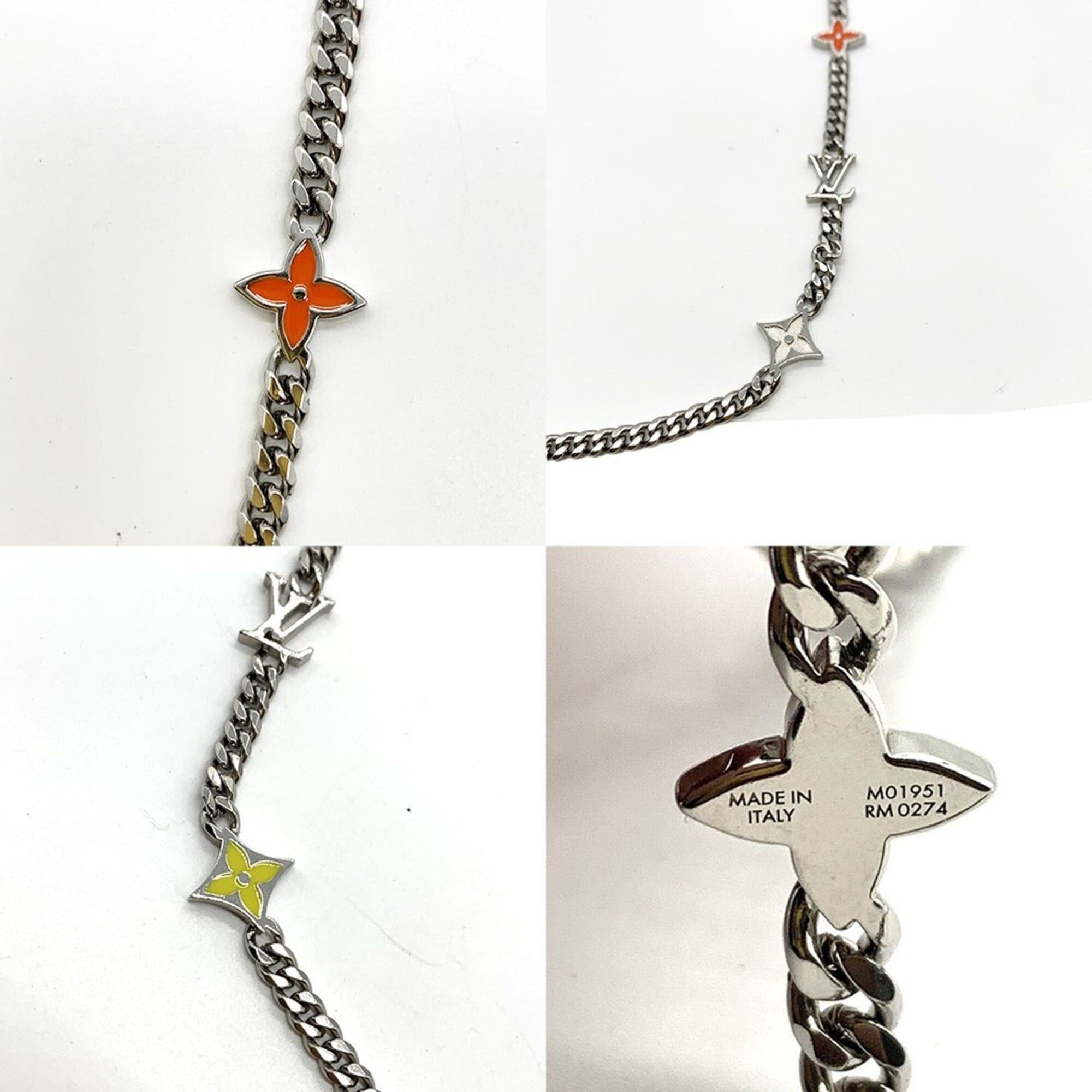 Louis Vuitton Louis Vuitton Monogram Lowe Necklace M01951 Metal Men's Silver LOUIS VUITTON Size ONE SIZE - 6 Thumbnail