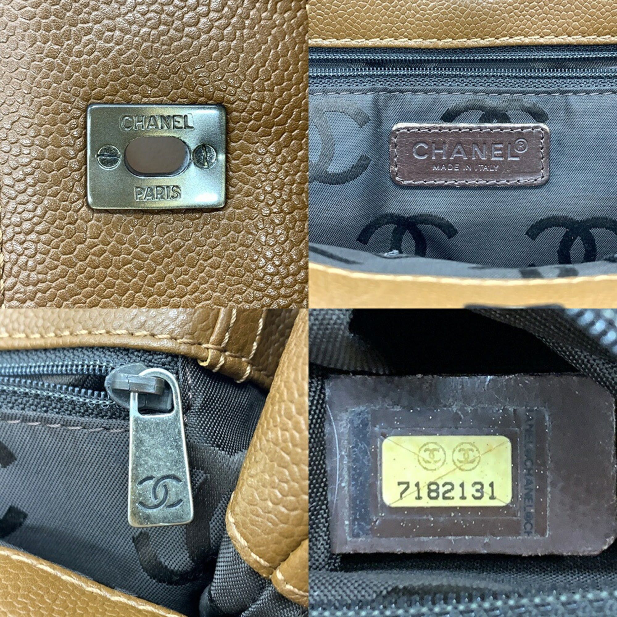 Chanel Chanel Caviar Skin 2-Way Shoulder Handbag Turnlock Brown CHANEL Size ONE SIZE - 6 Thumbnail