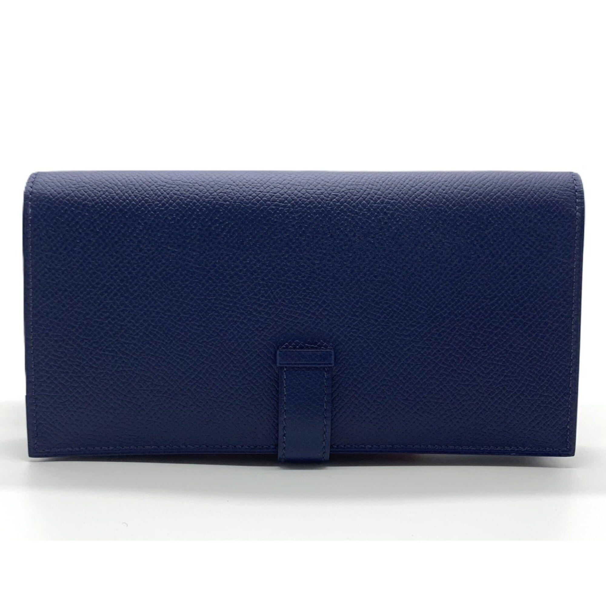 Hermes Hermes Bearn Soufflé Navy Epsom Leather Long Wallet HERMES Size ONE SIZE - 2 Thumbnail