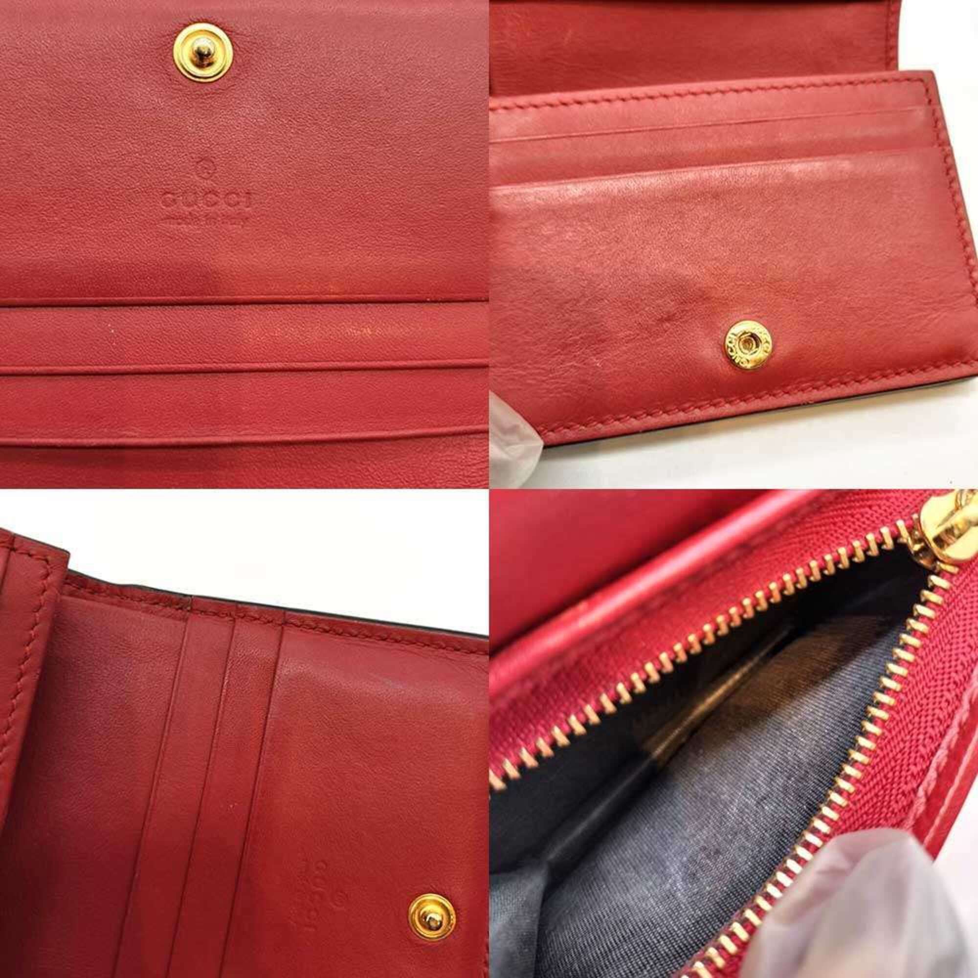 Gucci Gucci Mystic Cat Bi-fold Mini Wallet Compact GG Supreme Beige Red 499380 Women's GUCCI Size ONE SIZE - 5 Thumbnail