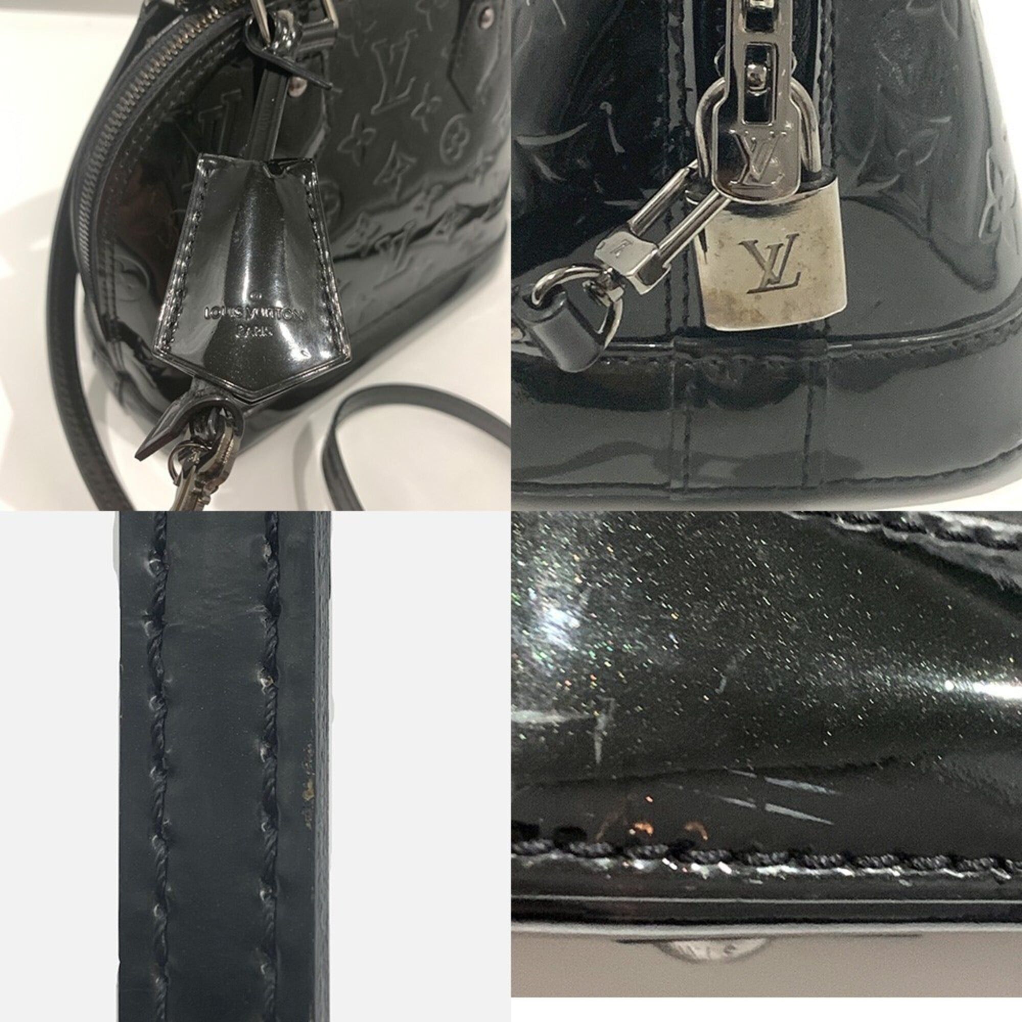 Louis Vuitton Louis Vuitton Vernis Alma BB Shoulder Bag, Black LOUIS VUITTON Size ONE SIZE - 5 Thumbnail