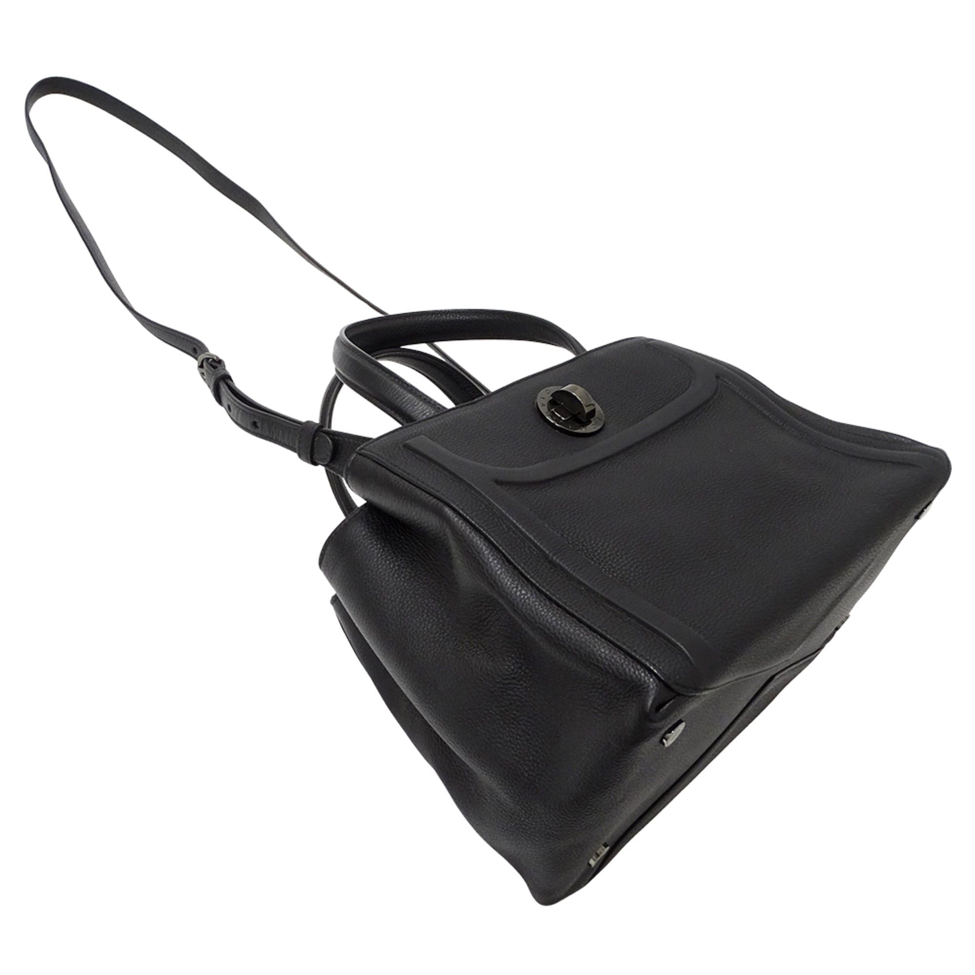 Bvlgari BVLGARI Women's Handbag, Brand Name, Handbag/Shoulder Bag, 2-way, Leather, Black Size ONE SIZE - 4 Thumbnail