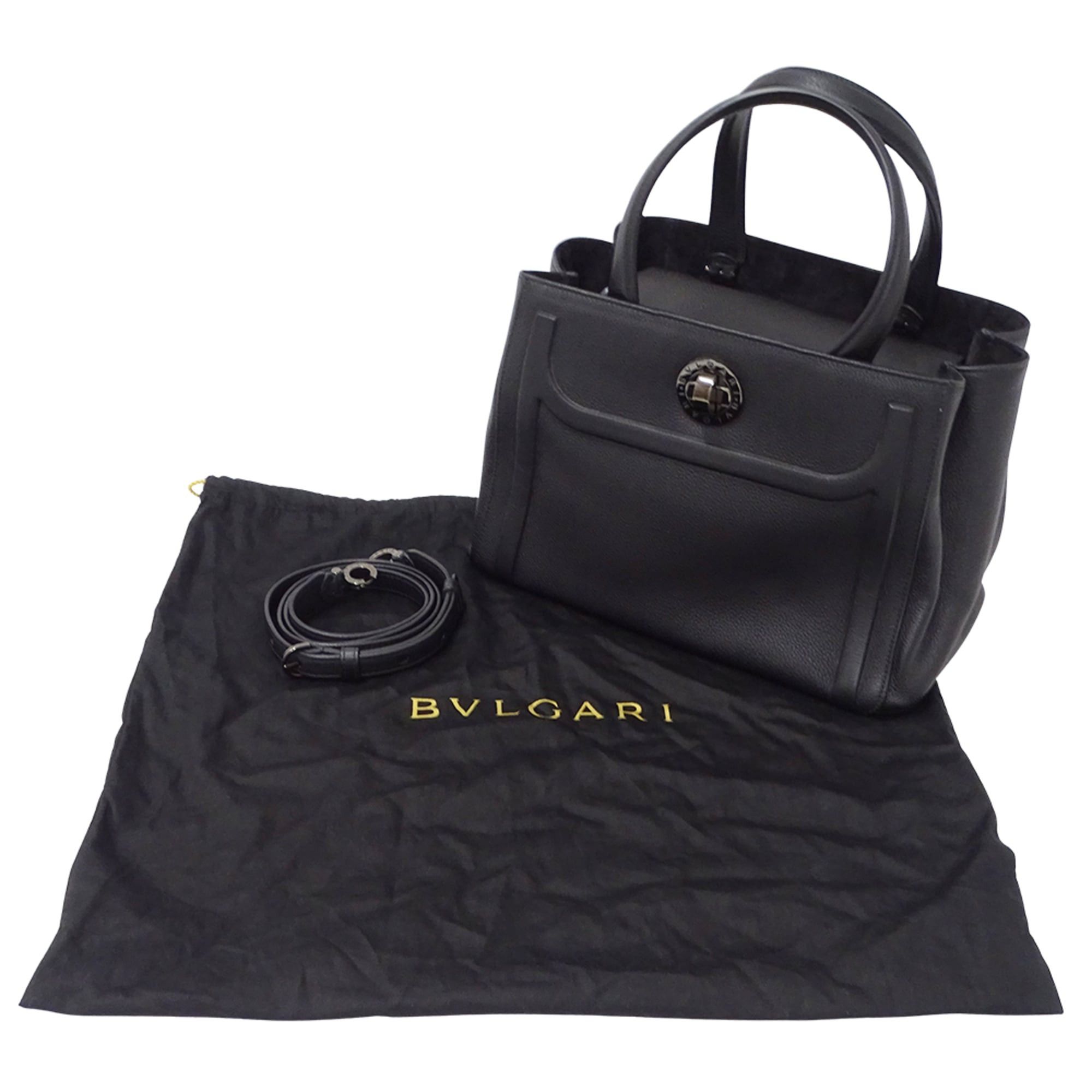 Bvlgari BVLGARI Women's Handbag, Brand Name, Handbag/Shoulder Bag, 2-way, Leather, Black Size ONE SIZE - 7 Thumbnail