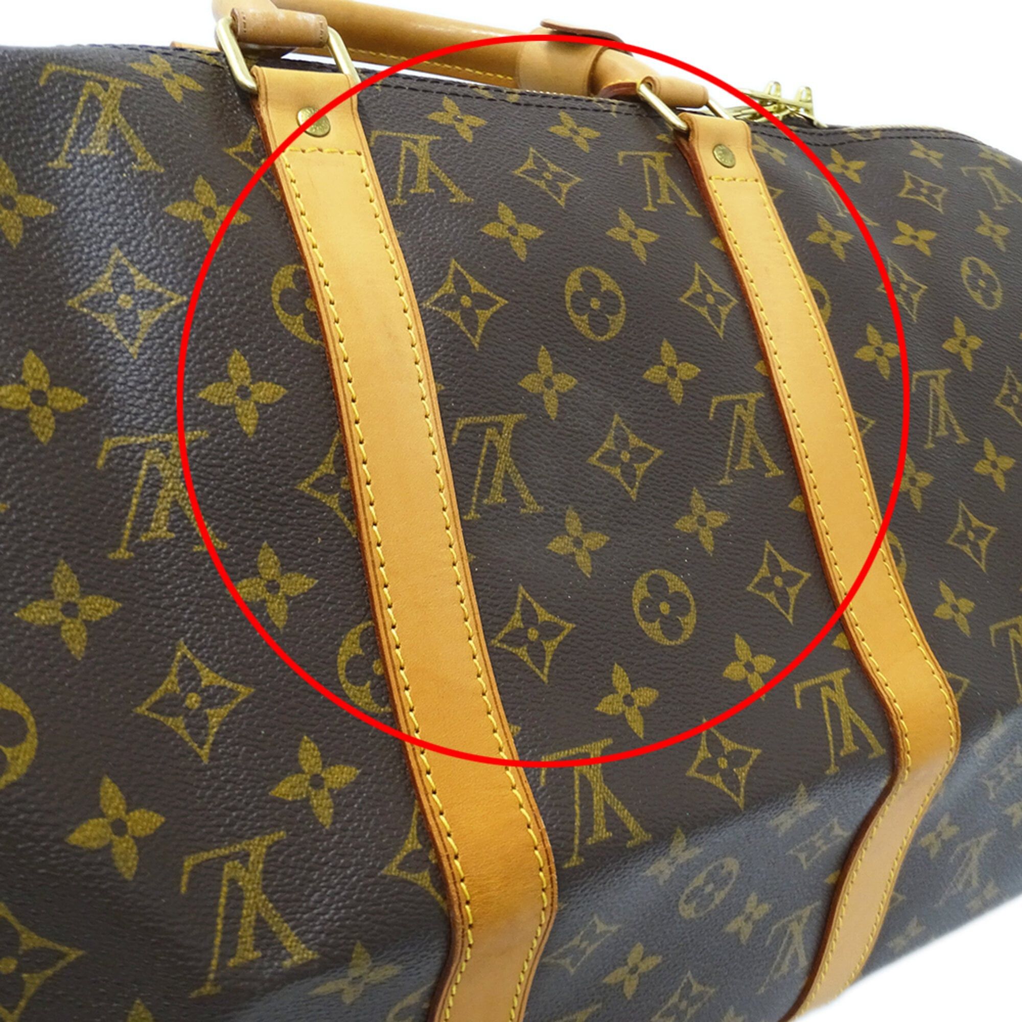 Louis Vuitton Louis Vuitton Handbag Monogram Women's Men's Brand Boston Bag Keepall 50 M41426 Brown Size ONE SIZE - 13 Thumbnail