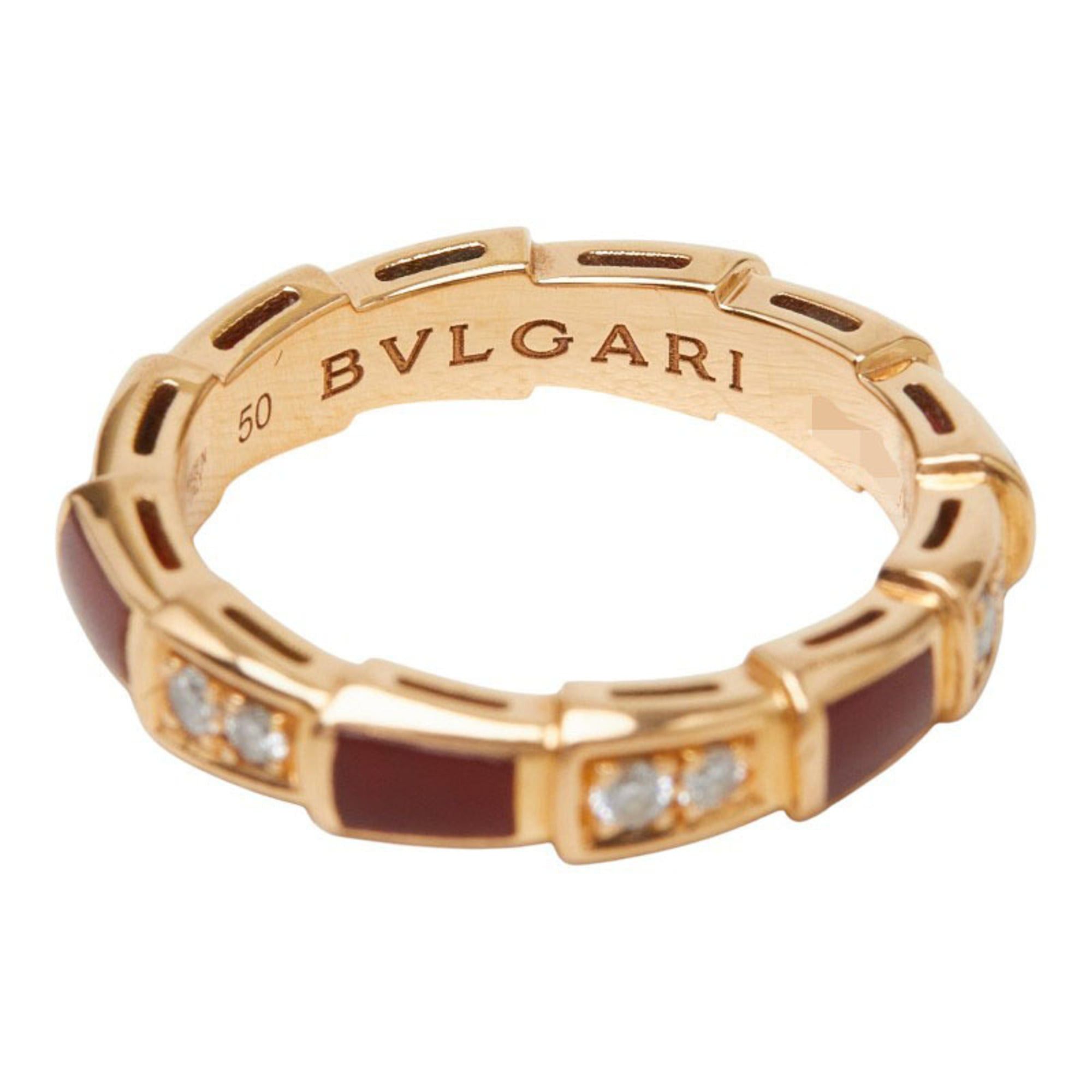 Bvlgari Bulgari Serpenti Viper Ring, Size #50, 18KPG Pink Gold, Au750 stamped, Women's, BVLGARI Size ONE SIZE - 6 Thumbnail