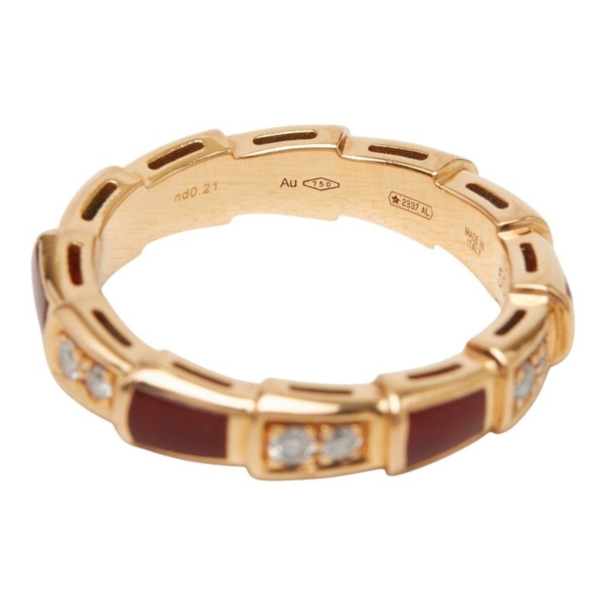 Bvlgari Bulgari Serpenti Viper Ring, Size #50, 18KPG Pink Gold, Au750 stamped, Women's, BVLGARI Size ONE SIZE - 8 Thumbnail