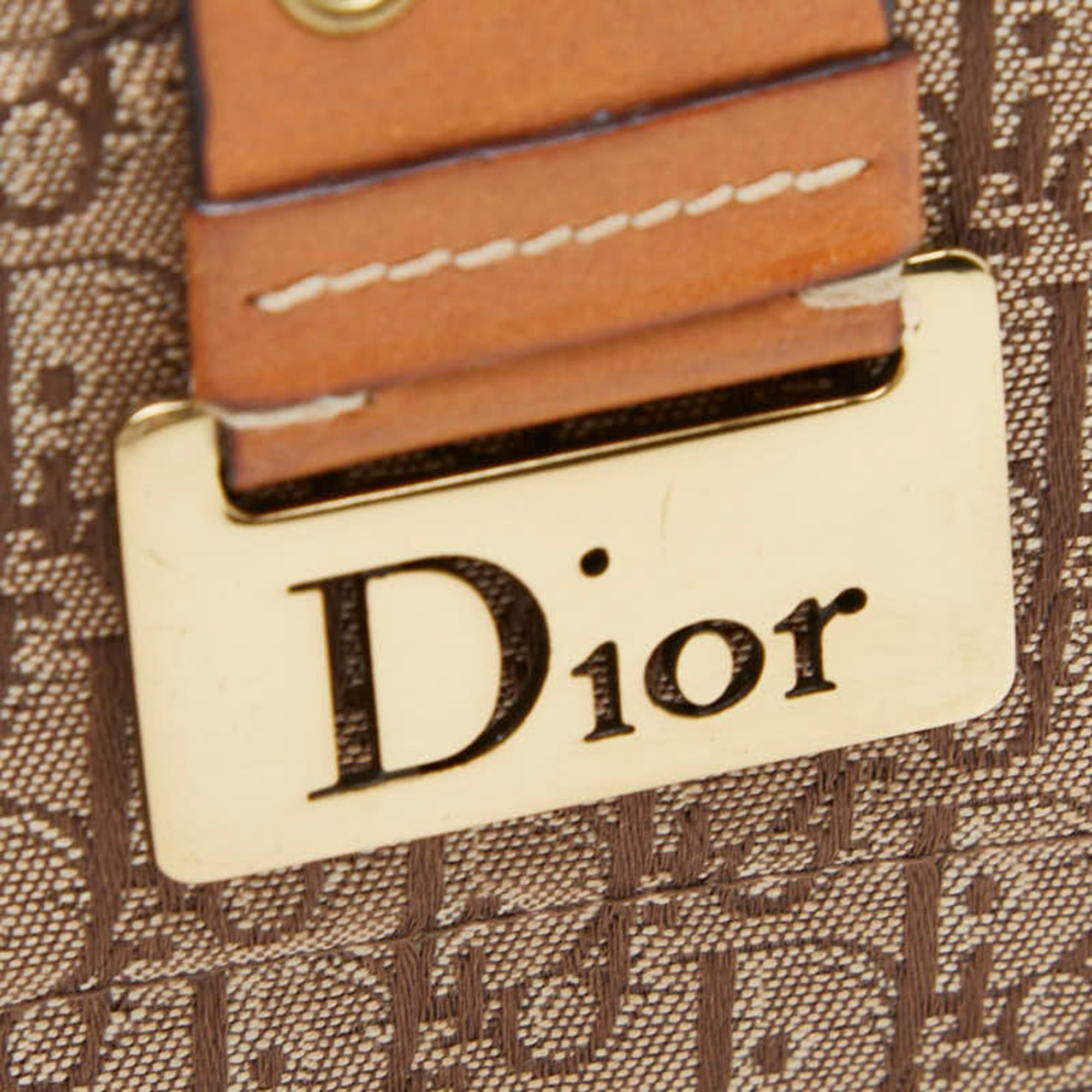 Dior Christian Dior Dior Trotter Jacquard Business Card Holder/Card Case, Bi-fold, Beige/Brown Canvas Leather, Women's. Size ONE SIZE - 6 Thumbnail