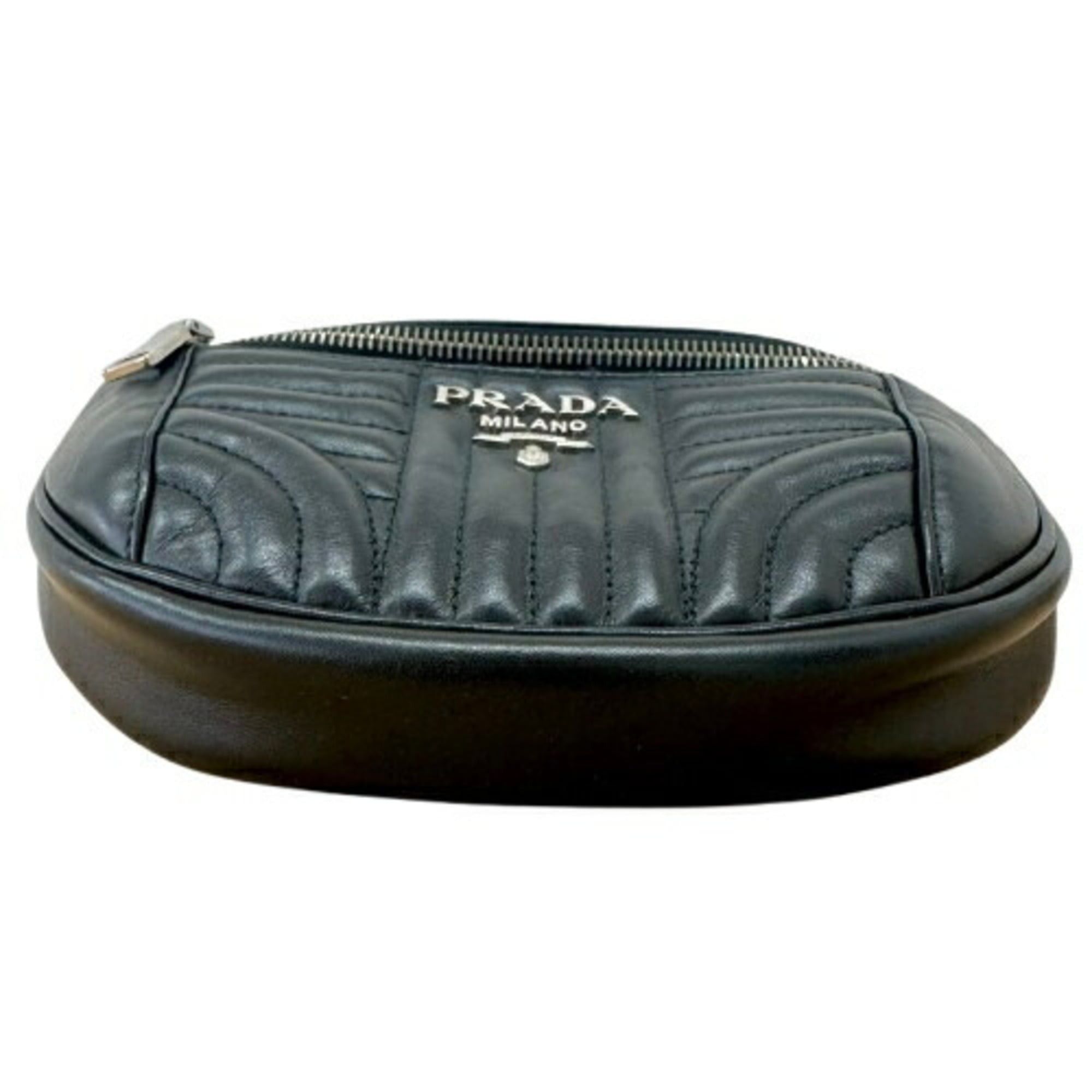 Prada PRADA IMPUNTURE Waist Bag/Body Bag 1BL008 NERO Black Leather Size ONE SIZE - 5 Thumbnail