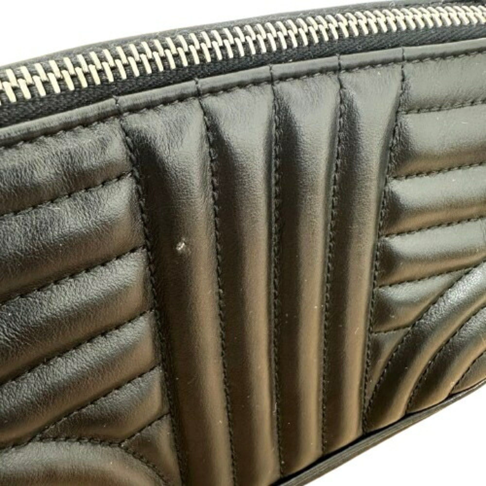 Prada PRADA IMPUNTURE Waist Bag/Body Bag 1BL008 NERO Black Leather Size ONE SIZE - 9 Thumbnail