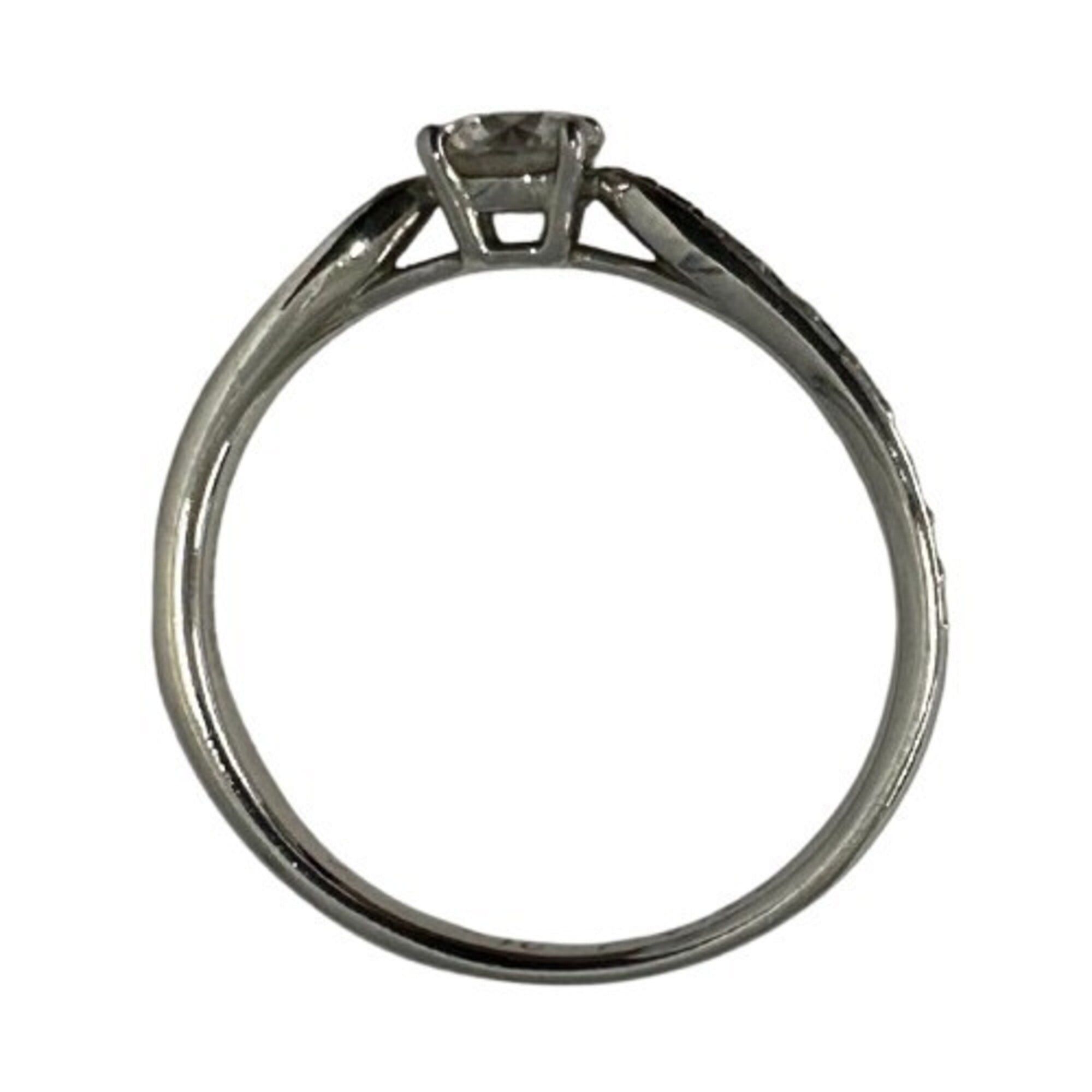 Tiffany & Co. TIFFANY & Co. Tiffany Solitaire Harmony Ring, Pt950, 0.35ct Diamond, Size 13, D-VS1-3EX, Engraved, Women's. Size ONE SIZE - 2 Thumbnail