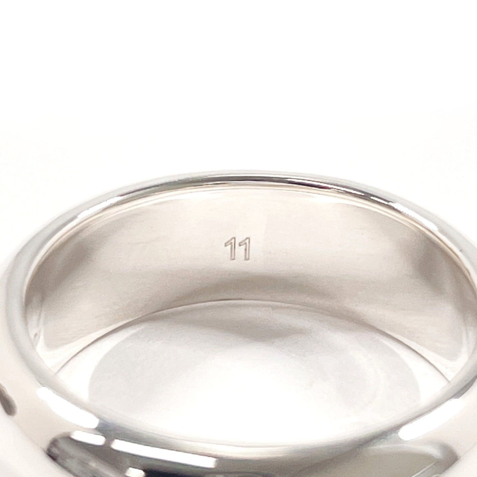 Gucci GUCCI logo ring, sterling silver (925), size 10, silver, women's. Size ONE SIZE - 4 Thumbnail