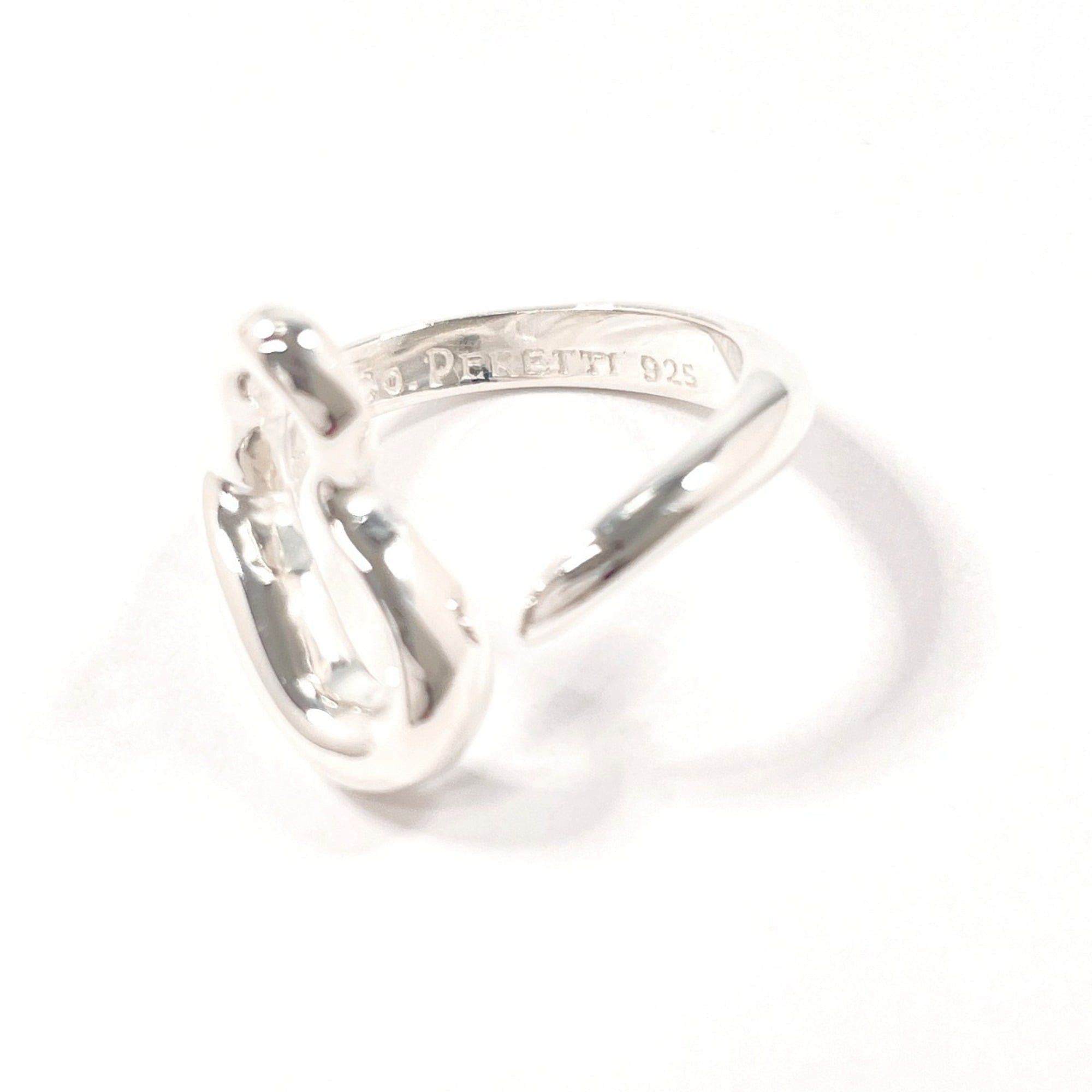 Tiffany & Co. TIFFANY&Co. Tiffany Open Heart Elsa Peretti Ring, Sterling Silver 925, Size 8, Silver, Women's Size ONE SIZE - 4 Thumbnail